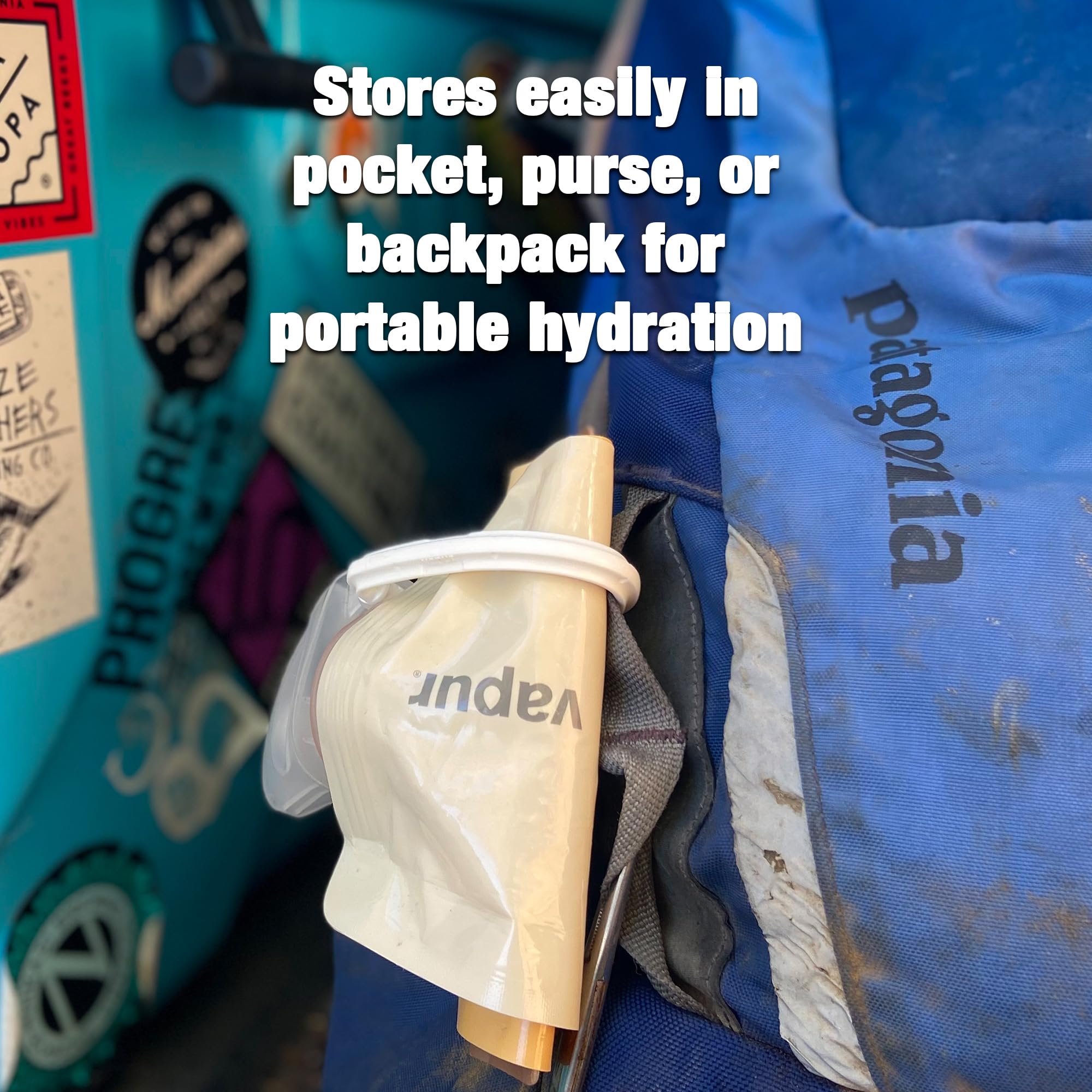 Vapur Solid Flexible Water Bottle - BPA Free, Collapsible, Lightweight with Carabiner Clip - Perfect for Hiking, Camping, Travel & Outdoor Adventures