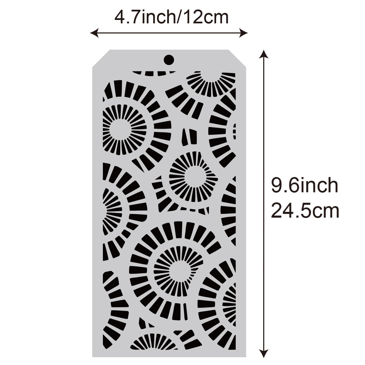 6-Piece DIY Decorative Stencil Templates for Scrapbooking, Painting on Walls, Furniture & Crafts - Perfect for Cookie, Tile, Wall, Floor Decor, Drawing & Tracing - Reusable Circle Patterns for Home Art Projects