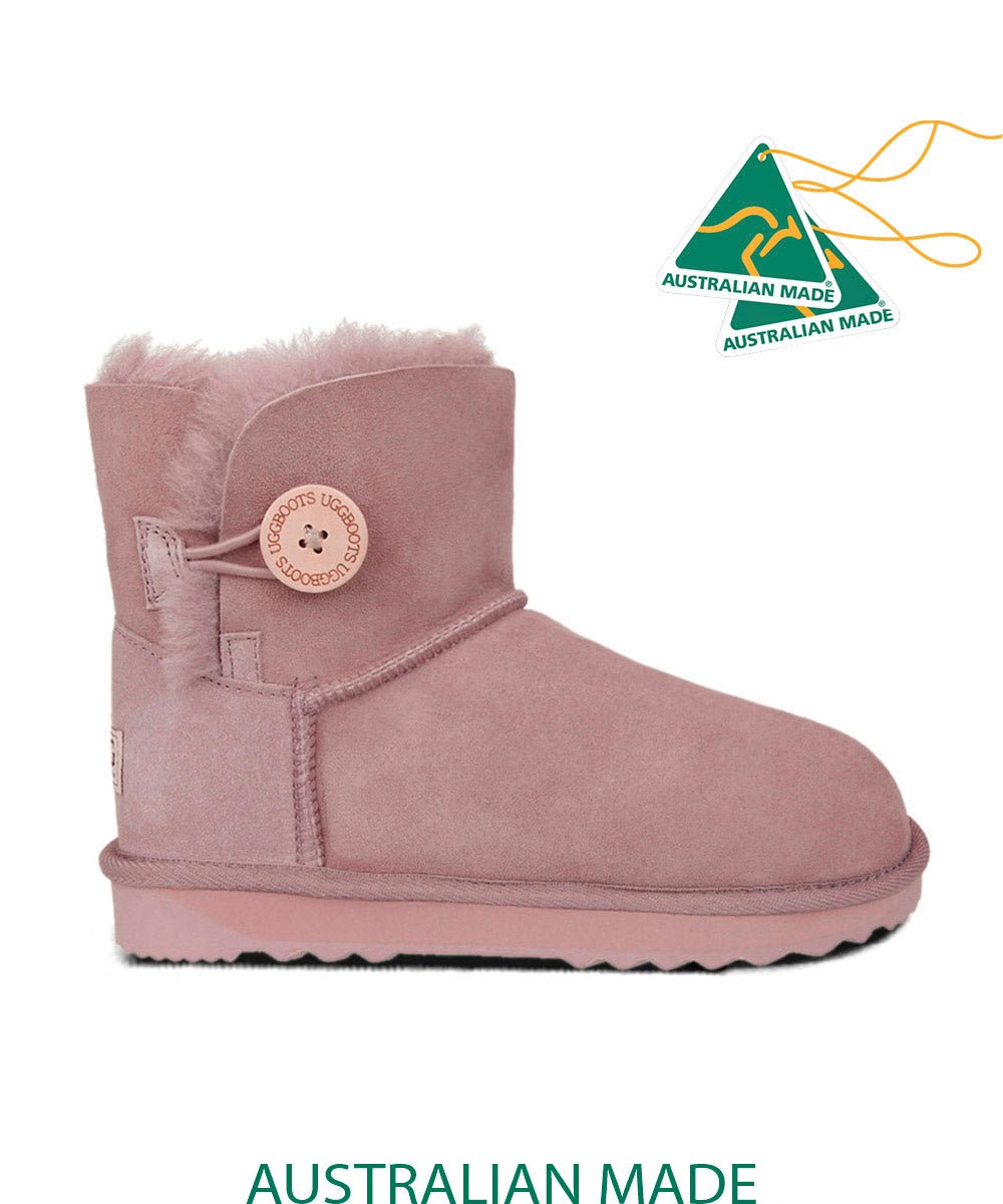 Premium UGG Mini Button Boots for Men - Cozy Winter Boots with Stylish Buttons - Perfect for Cold Weather, Snow Days & Casual Outings