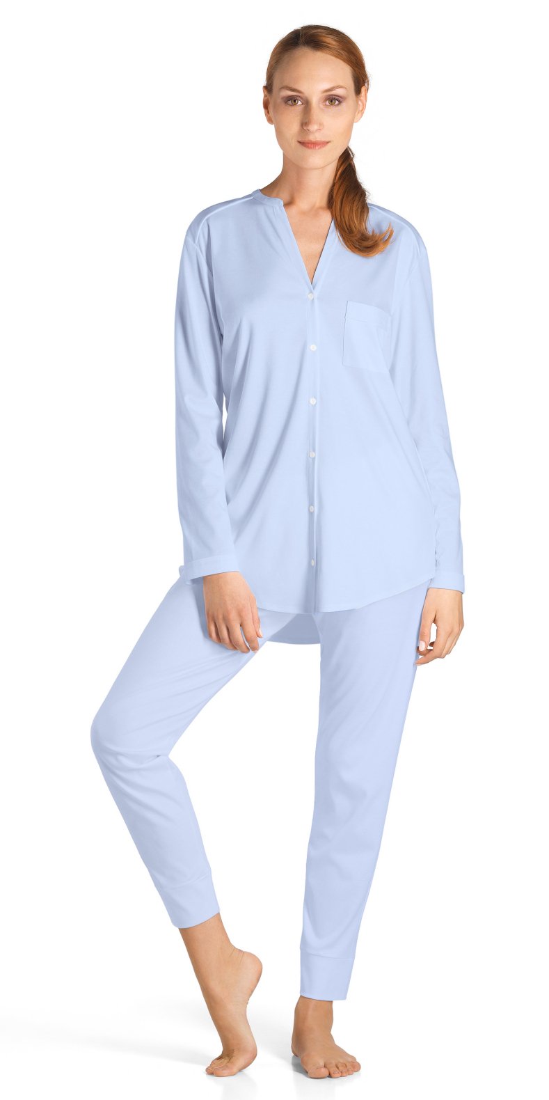 Hanro Women's Pure Essence Pajama Set - Soft Cotton Sleepwear for Women, Comfortable Lounge Pajamas for Relaxing at Home, Nightwear for Spa Days and Cozy Evenings