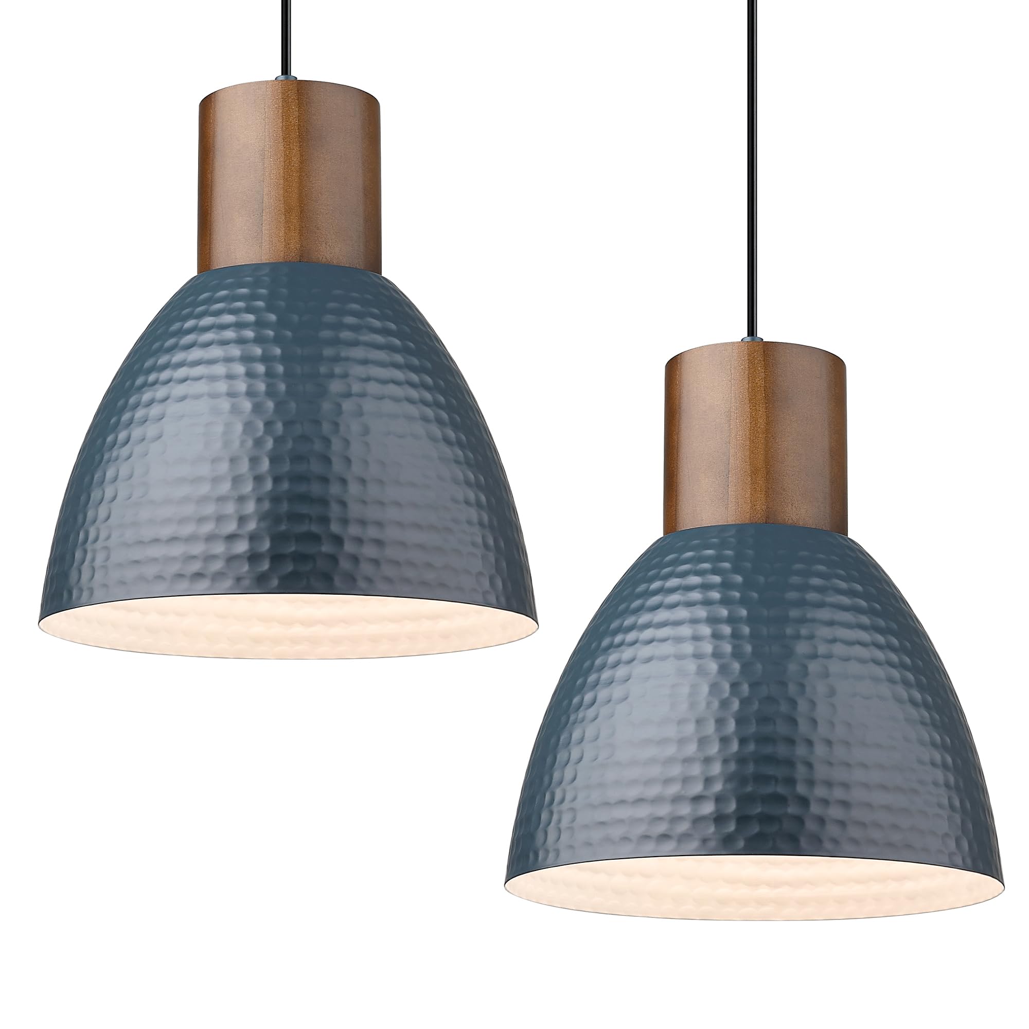 ELYONA 2 Pack Modern Hammered Pendant Lights - 10.2