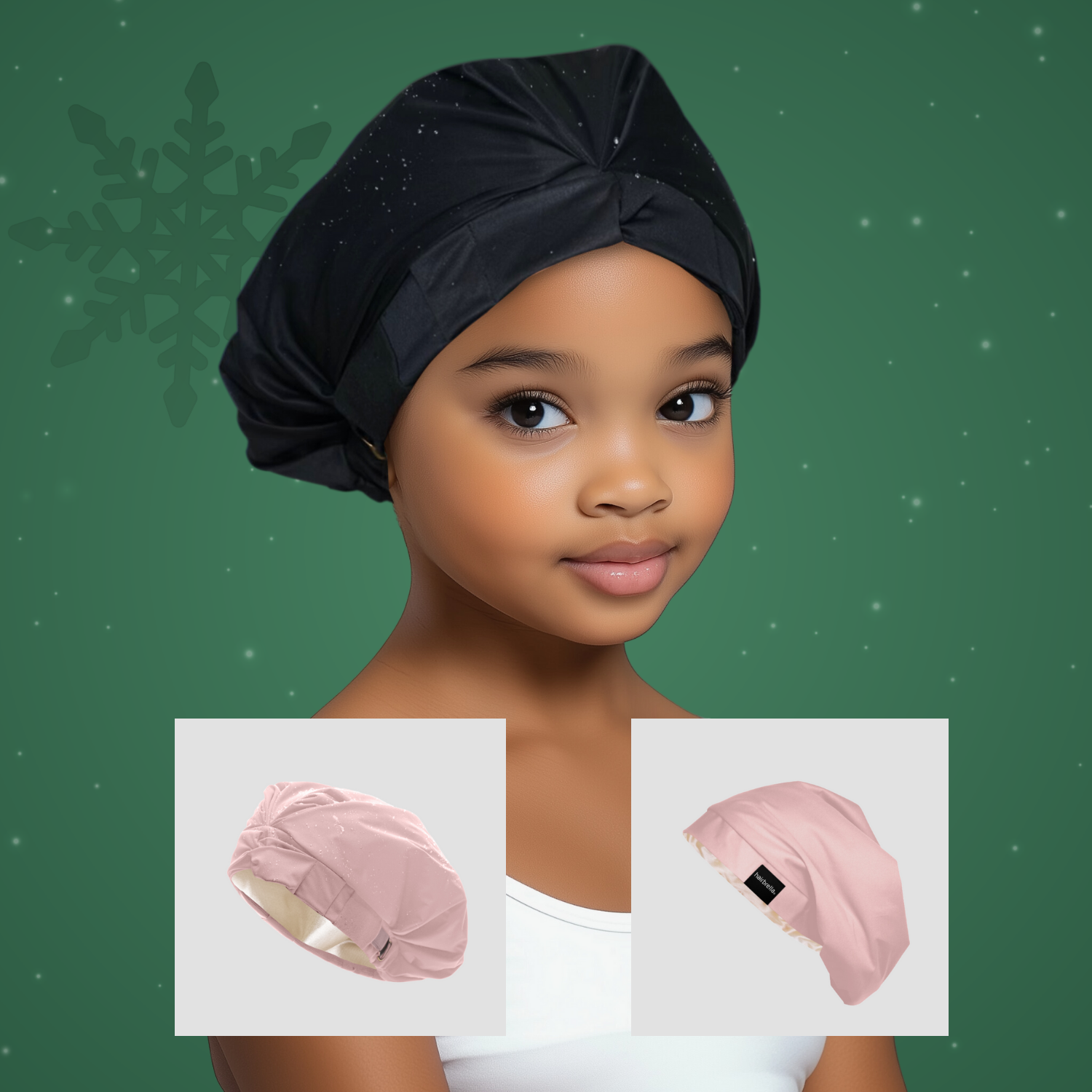 Hairbrella Kids Gift Set: Waterproof Shower Cap & Soft Sleep Cap Combo for Toddlers & Children - Perfect for Bath Time & Bedtime