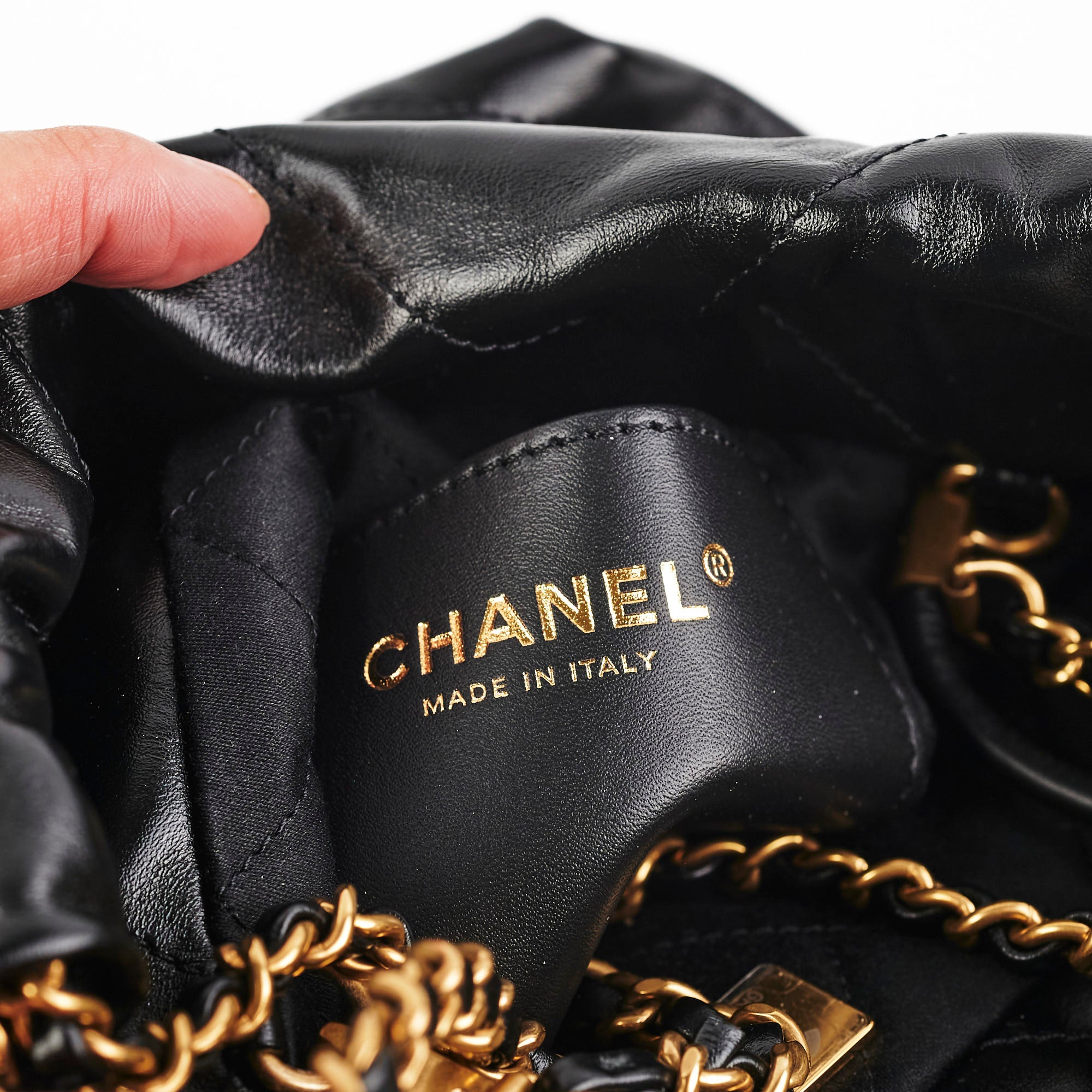 Chanel Mini 22 Bag Black Lambskin Leather Crossbody Purse for Women - Perfect for Date Night & Evening Events