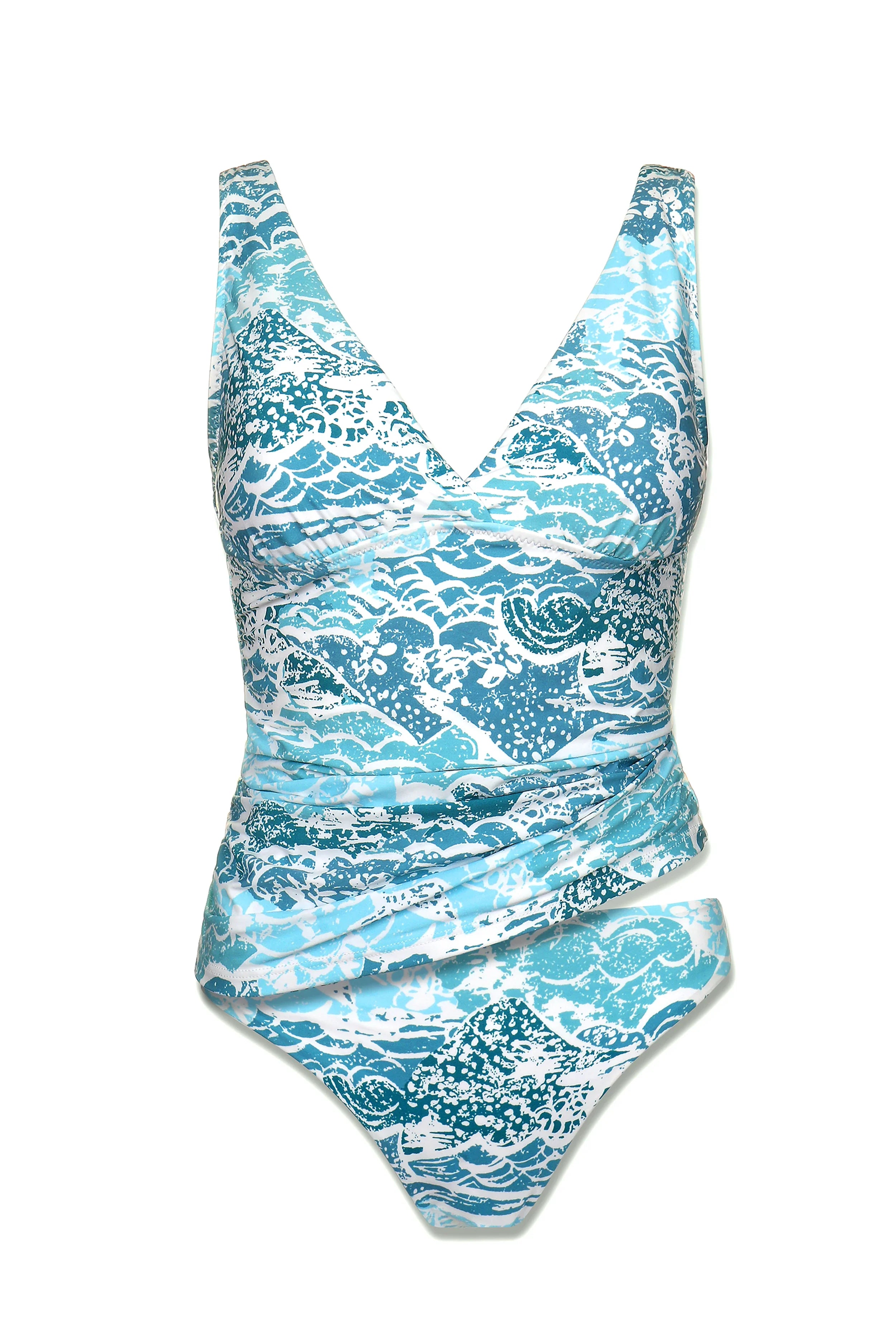 Luna Tankini Swimsuit | Women's Two-Piece Bikini Set | High Waisted Bathing Suit | Malibu Beachwear for Summer Vacation & Pool Party
