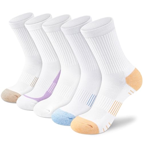 5 Pairs White Assorted