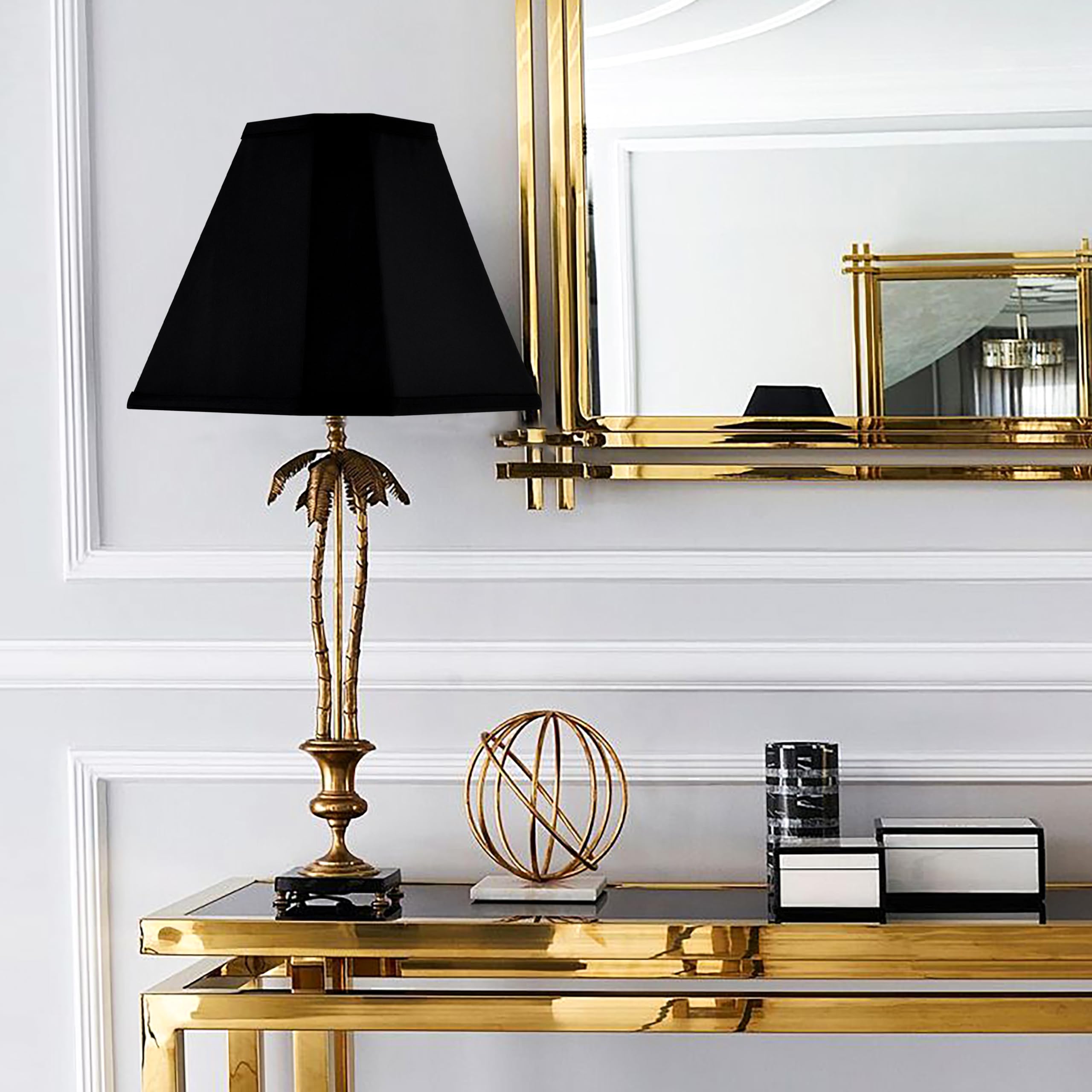 GO&SO Black Bell Lamp Shades Set of 2 - 6.5
