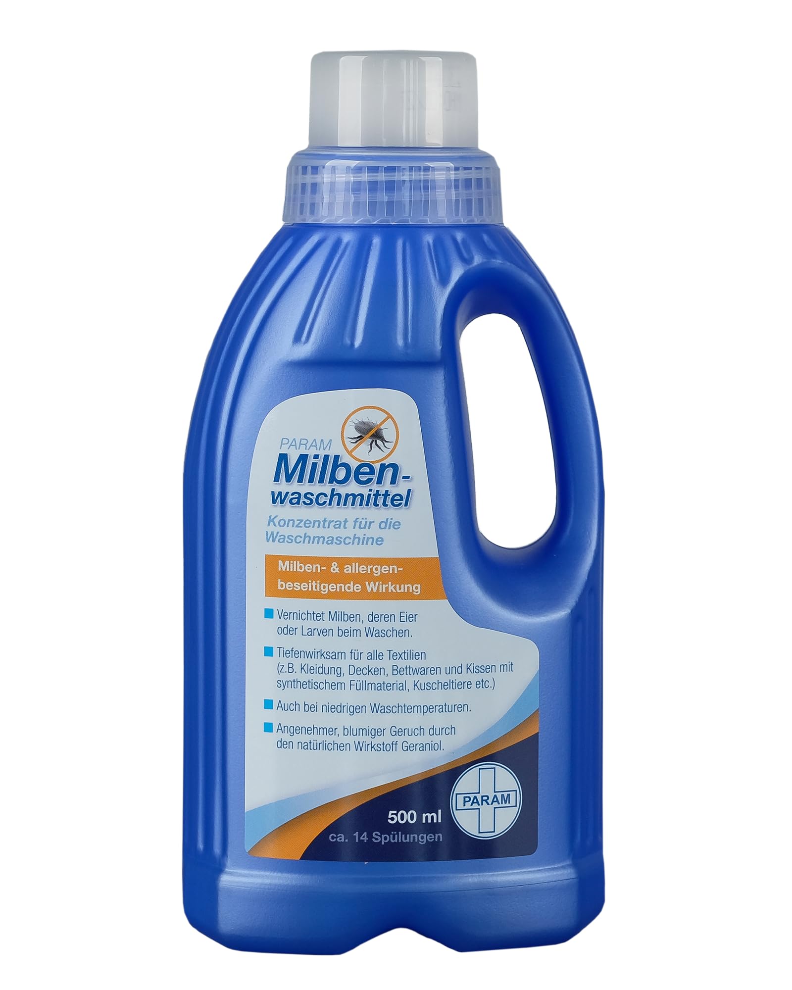 PARAM Mite Detergent Concentrate 500ml - Anti Dust Mite Laundry Detergent & Mattress Cleaner | Kills Dust Mites in Bedding, Pillows, Sofas & Textiles | Hypoallergenic & Biodegradable Formula for Allergy Relief | Perfect for Homes with Pets or Allergies