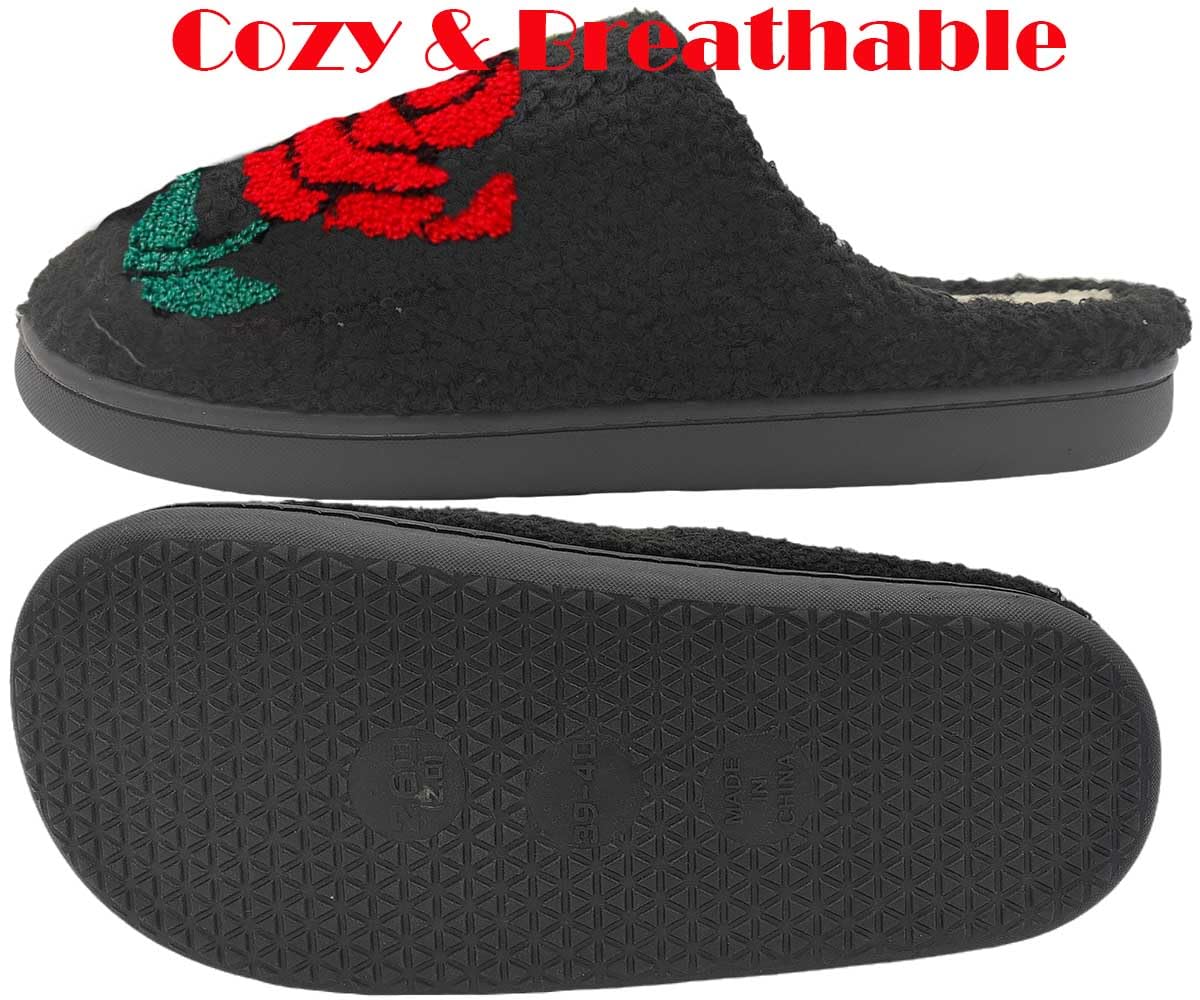 **Cozy Memory Foam Slippers for Women & Men - Indoor/Outdoor Fuzzy House Slippers, Soft Bedroom Slippers for Home Comfort - Perfect for Relaxing, Lounging & Cold Weather**
