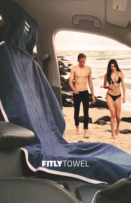 FITLY Car Seat Covers with Blue Accents - Breathable & Innovative Auto Accessories for Comfort & Style | Perfect for Road Trips, Daily Commutes & Protecting Your Vehicle Seats
