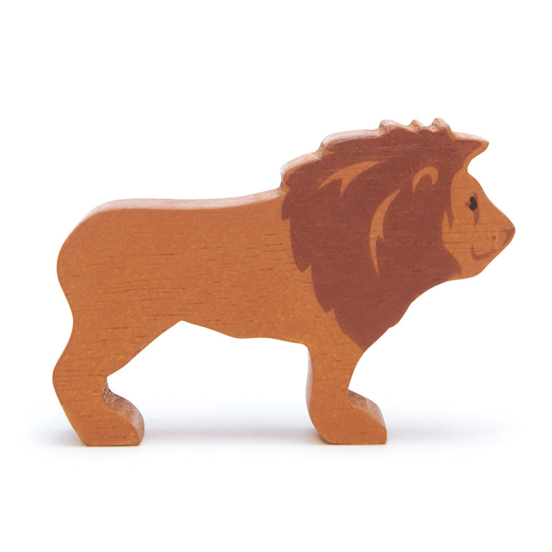 Hand Carved Wooden Lion Statue - Exquisite Home Decor for Living Room, Office & Gifts | Feng Shui & African Tribal Art Display