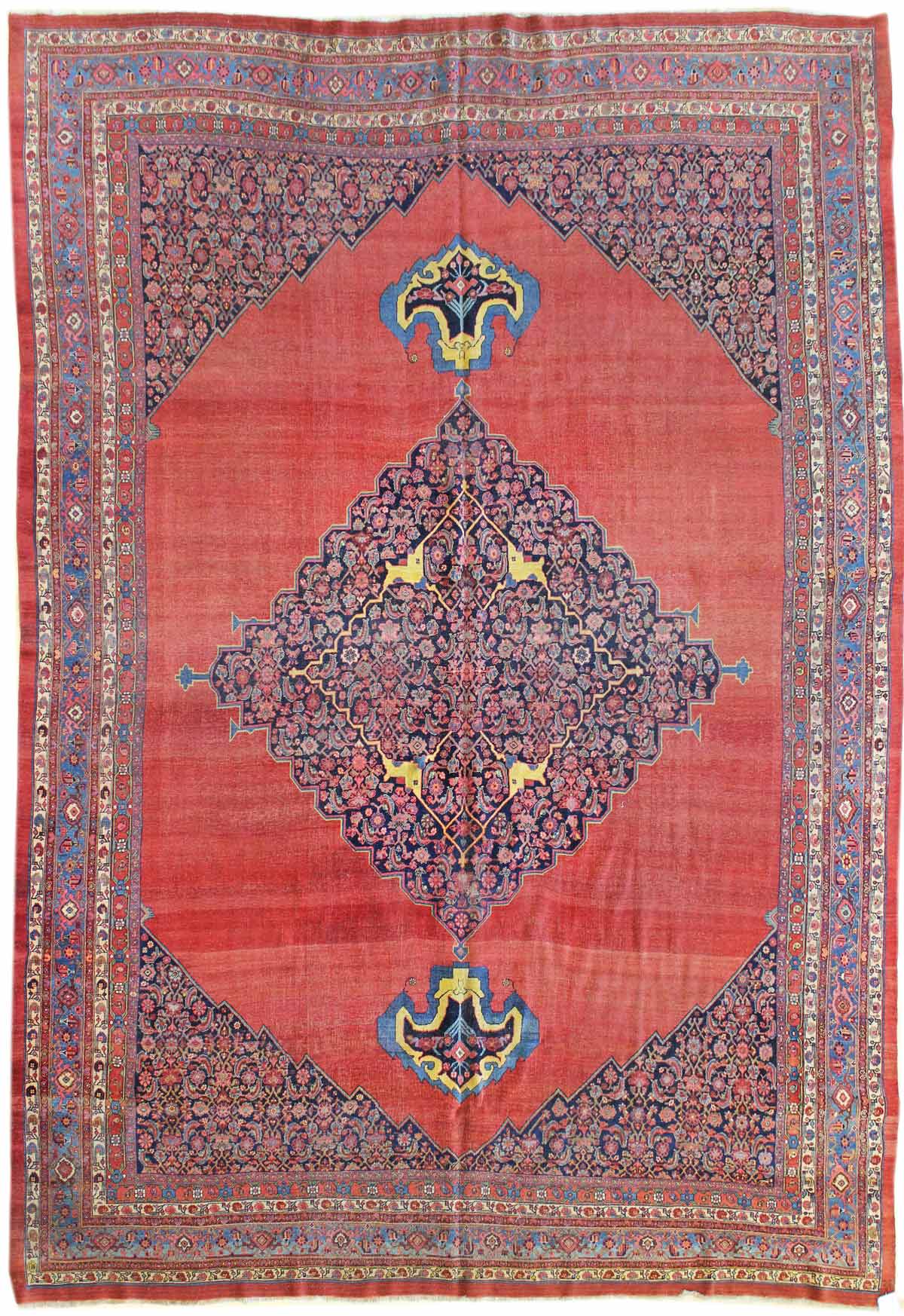 Vintage Antique Bijar Handwoven Persian Tribal Rug - Traditional Persian Design JF4587 - Perfect for Living Room, Bedroom, or Home Decor