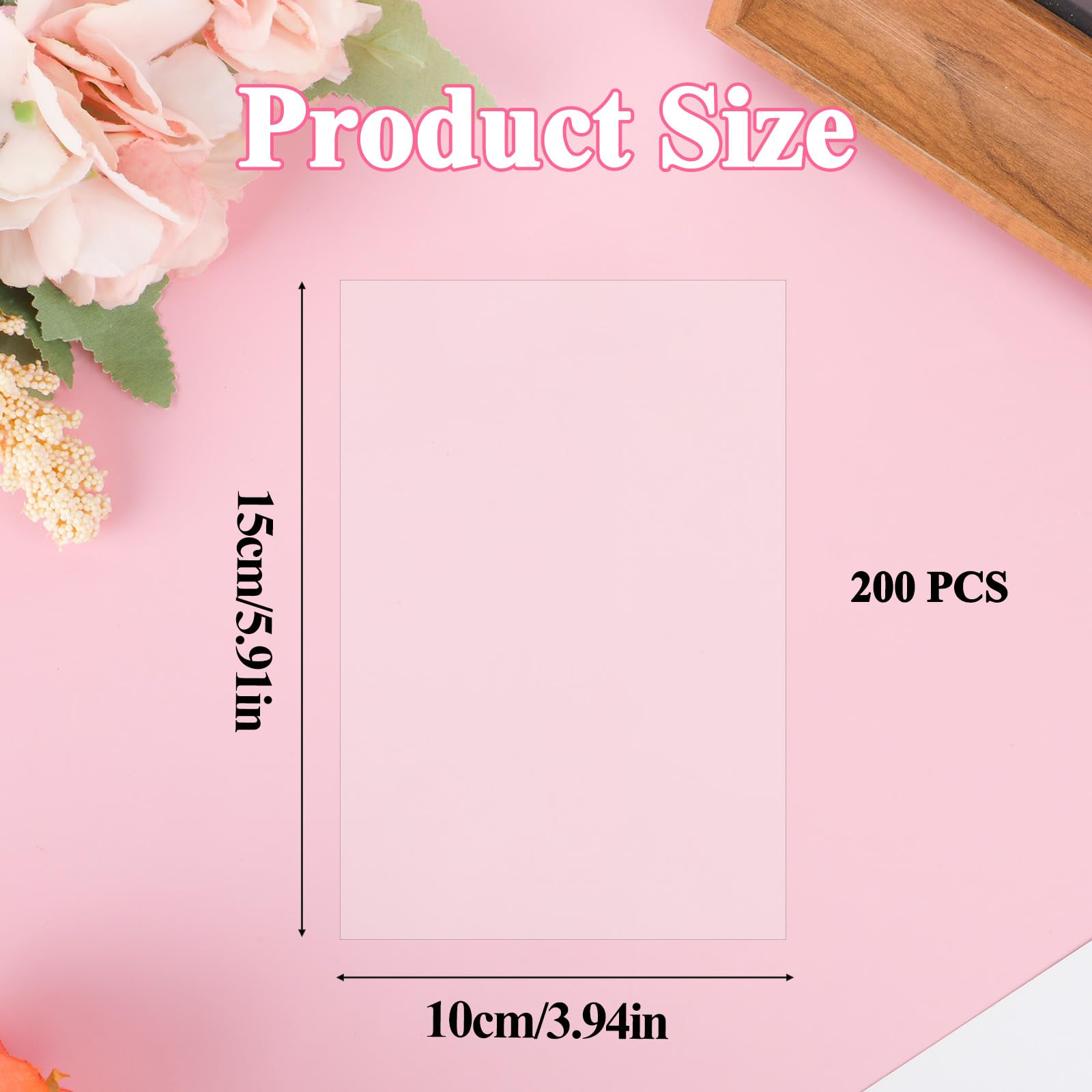 Mozeat Lens 200 Sheets 4 x 6 Inch Translucent Vellum Paper for Wedding Invitations, Save The Date Cards, Photo Covers & DIY Crafts - Printable Tracing Paper for Scrapbooking, Calligraphy & Stationery Projects