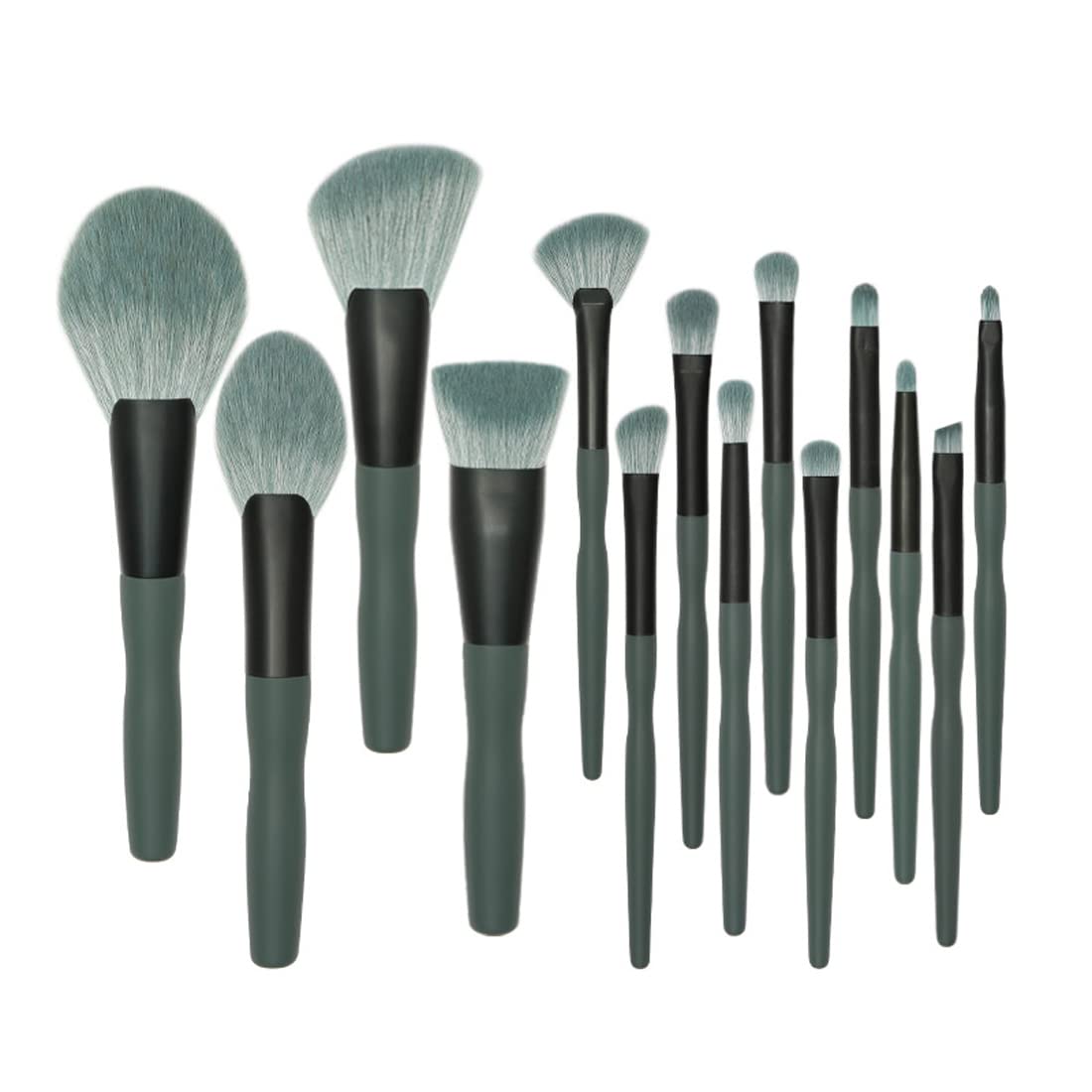 14Pcs Professional Makeup Brush Set with Wooden Handle & Brush Holder | Vegan Beauty Tools for Foundation, Blending, Contouring | Perfect for Home & Travel Makeup Kits