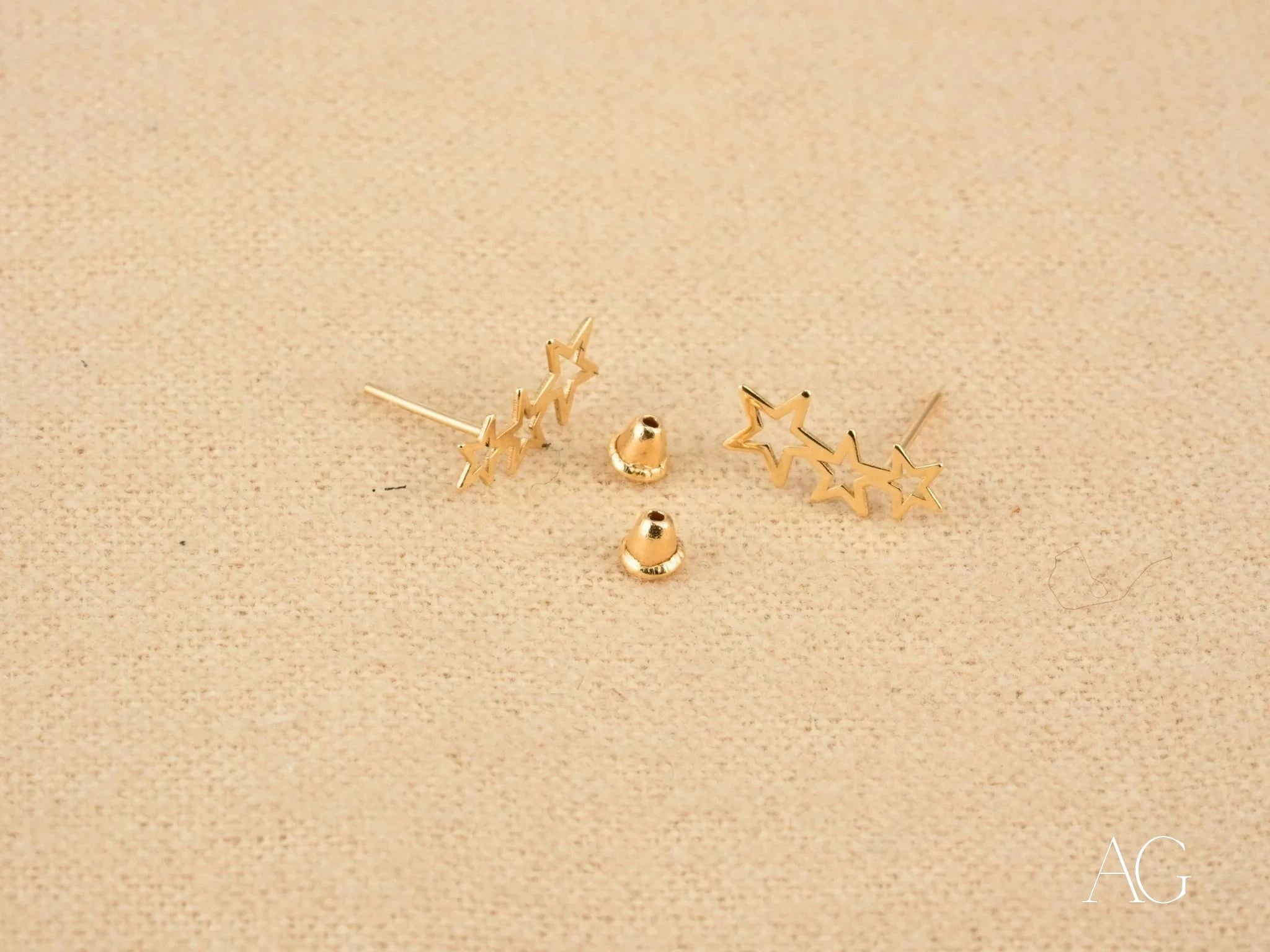 3 Stars Earrings for Women - Dainty Gold/Silver Star Stud Earrings for Everyday Wear | Perfect for Date Night, Office & Casual Outfits