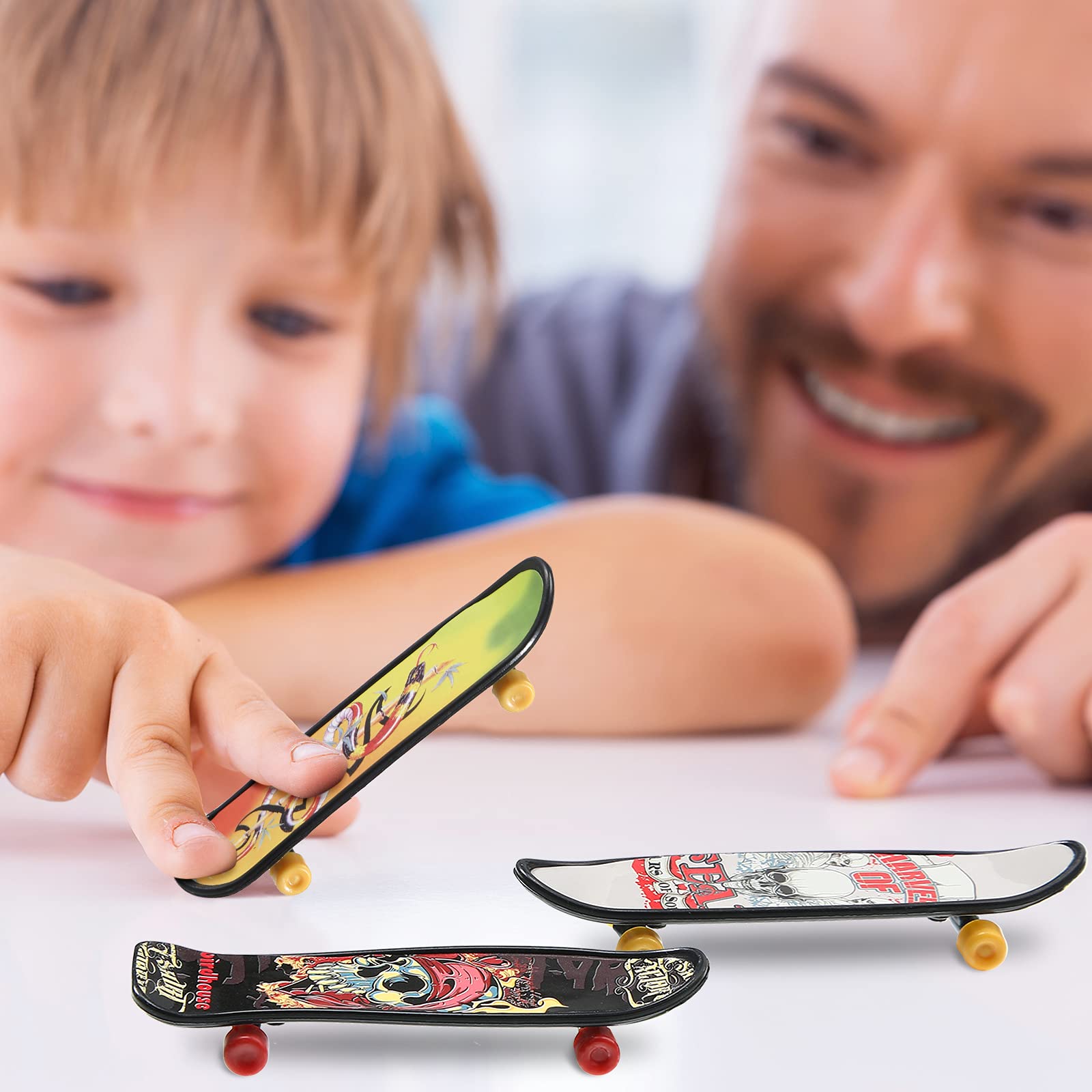 36-Piece Mini Finger Skateboard Toy Set - Double-Sided Pattern Fingerboards for Fingertip Tricks & Stunts | Perfect for Birthday Goodie Bags, Party Favors & Stress Relief Fun