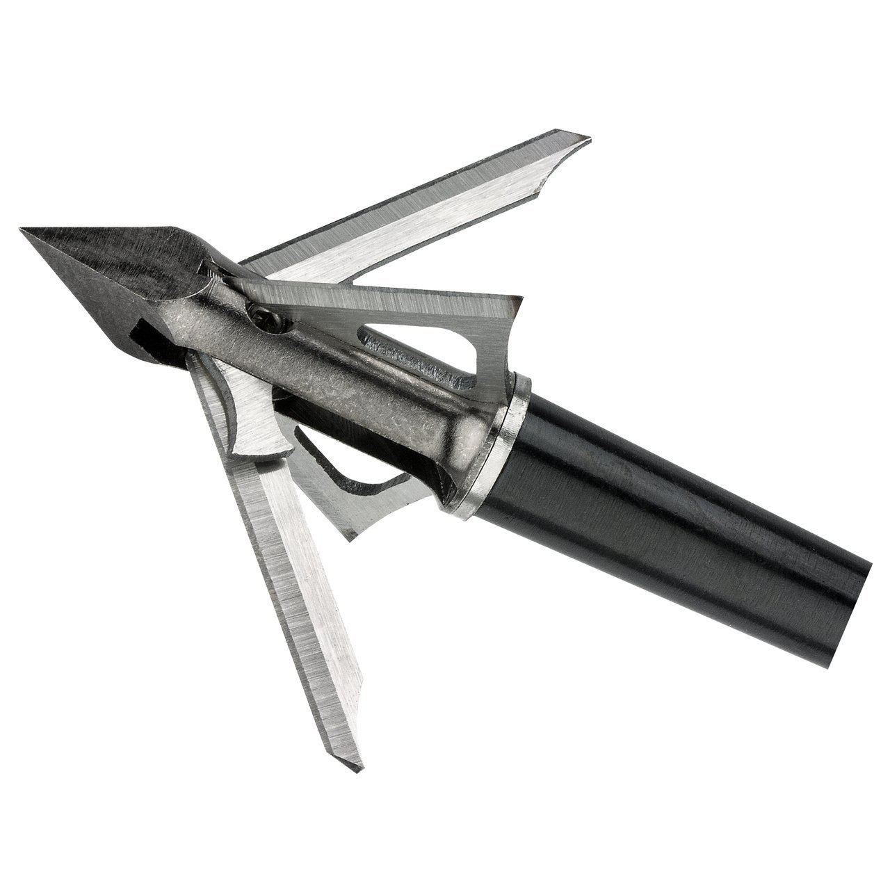 Muzzy Trocar HB Broadheads - 3 Blade Fixed Broadhead for Hunting - Perfect for Deer, Elk, and Big Game Hunting