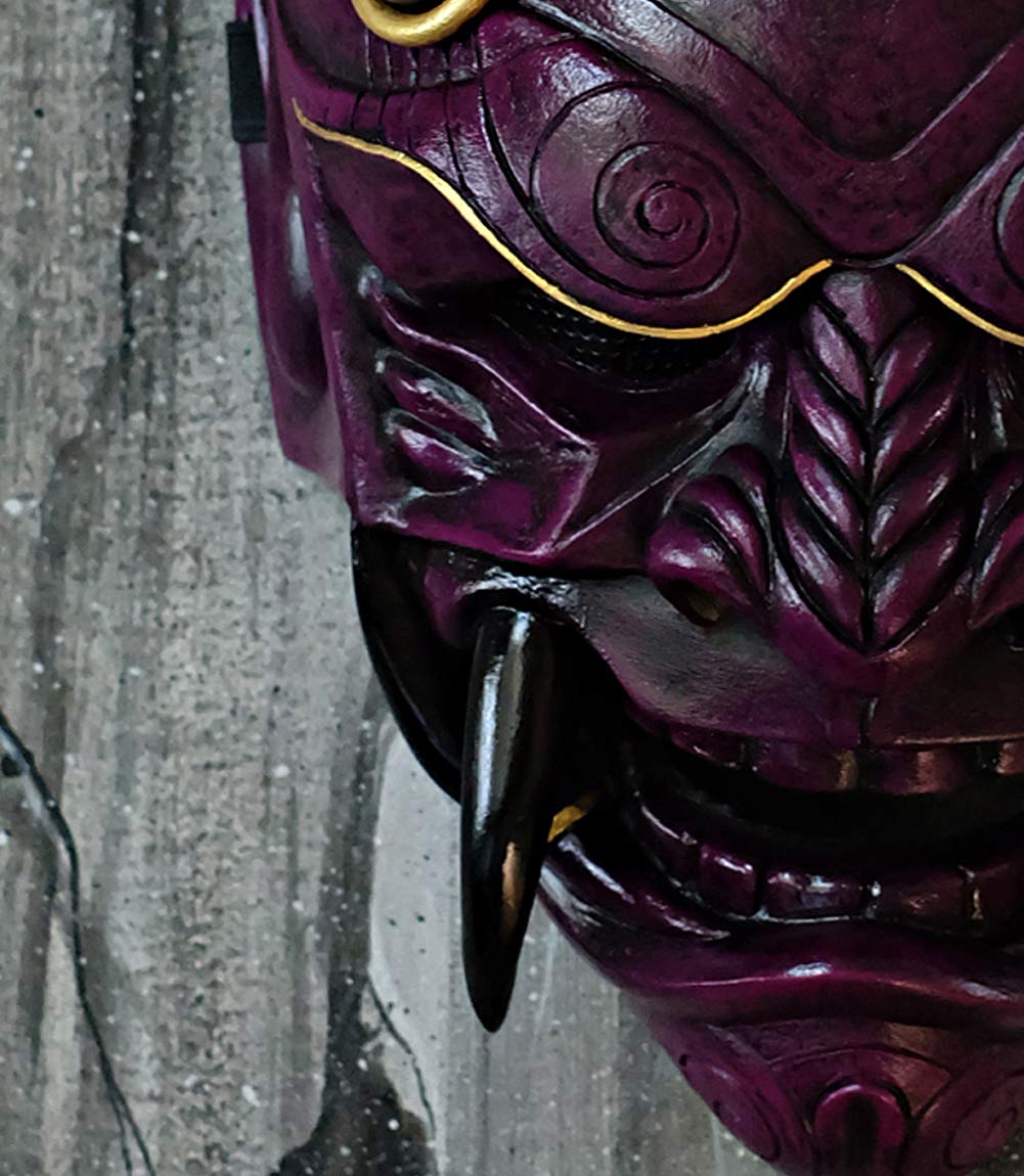 Samurai Demon Oni Airsoft Mask - Full Face Protection for BB Guns, Tactical Cosplay & Halloween Costume - Ninja Warrior & Evil Character Roleplay (Model DA08) - Perfect for Airsoft Battles, Cosplay Events & Themed Parties