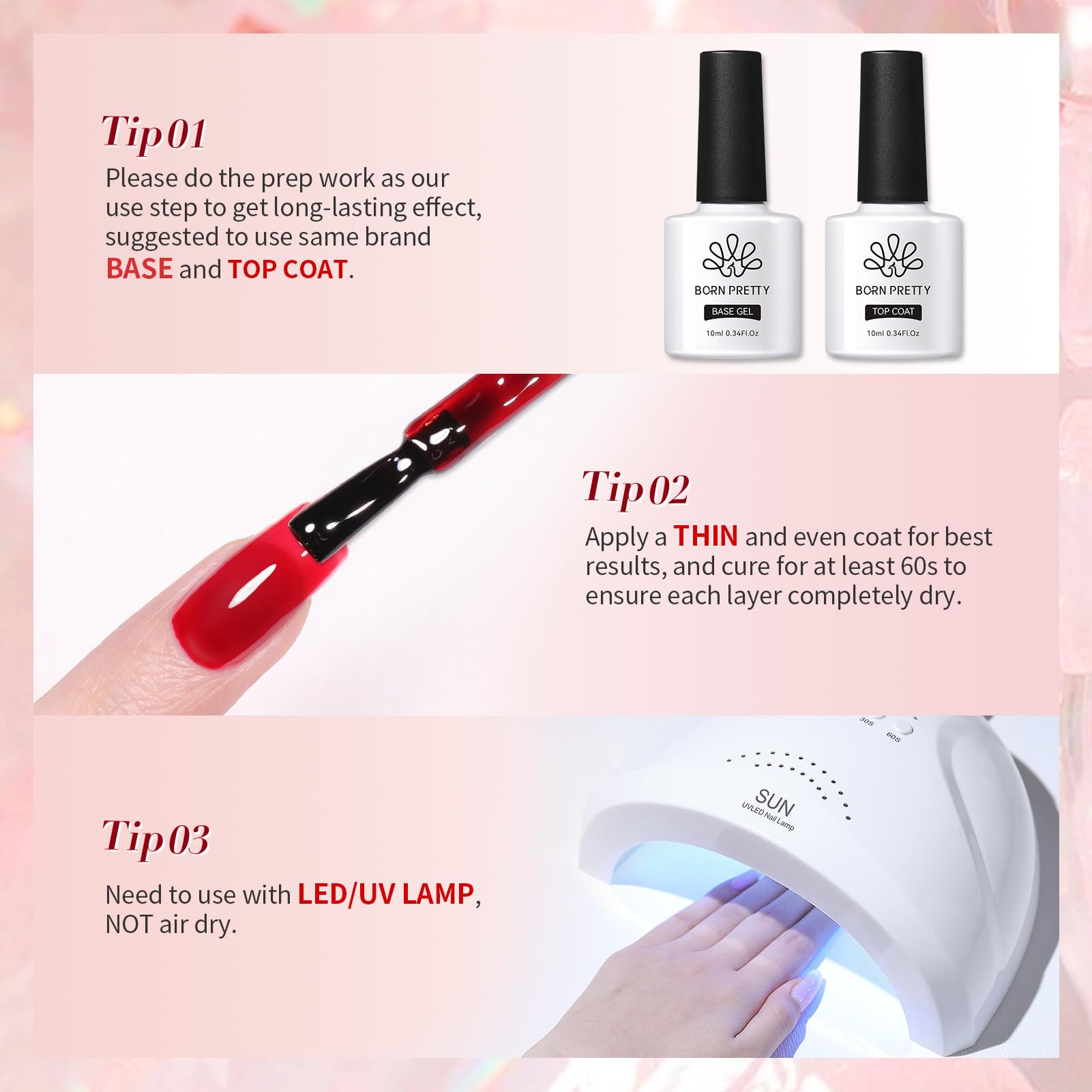 Born Pretty Jelly Burgundy Gel Polish - Christmas Red Nail Art for DIY