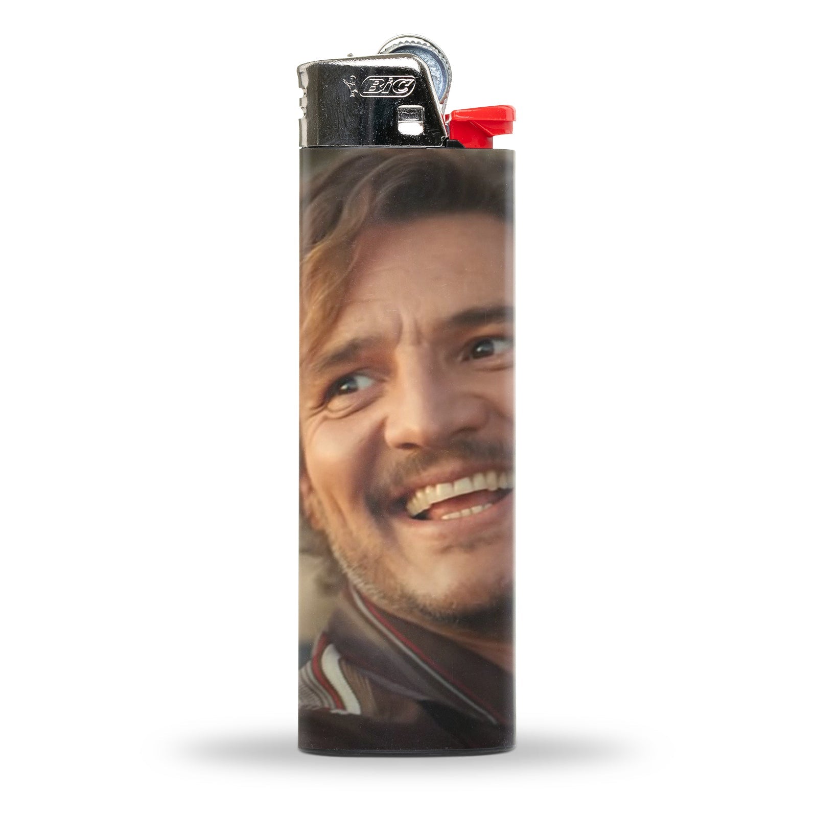 Pedro Pascal Custom Engraved Metal Lighter - Windproof Refillable Butane Lighter for Smoking, Camping, and Outdoor Adventures | Perfect Gift for Fans and Collectors
