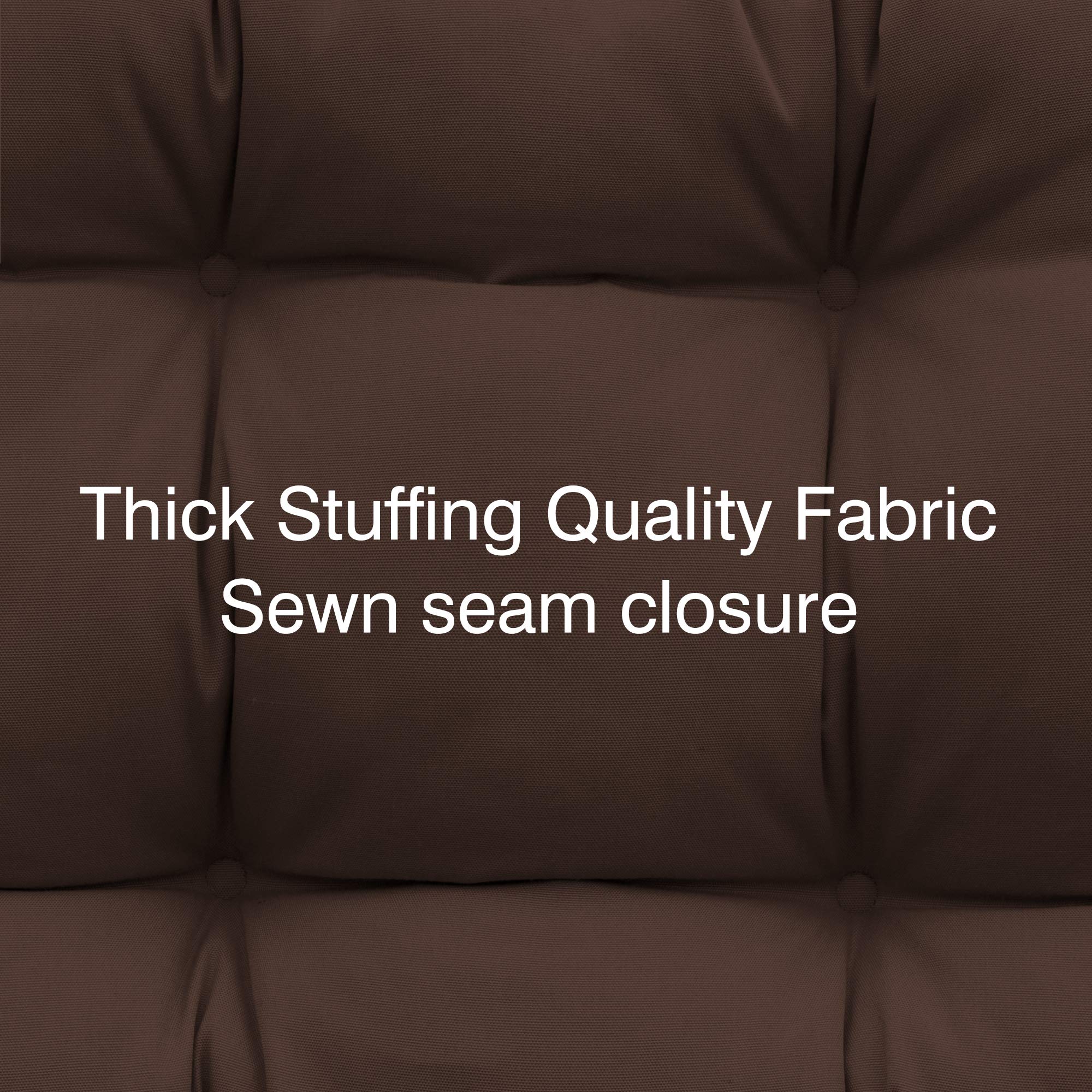QILLOWAY Outdoor Chair Cushions Set of 2 - Tufted Back and Seat Pillows for Patio Furniture, Spring Summer Replacement Cushions in Coffee Brown (Perfect for Deck, Garden, Poolside & Outdoor Lounging)