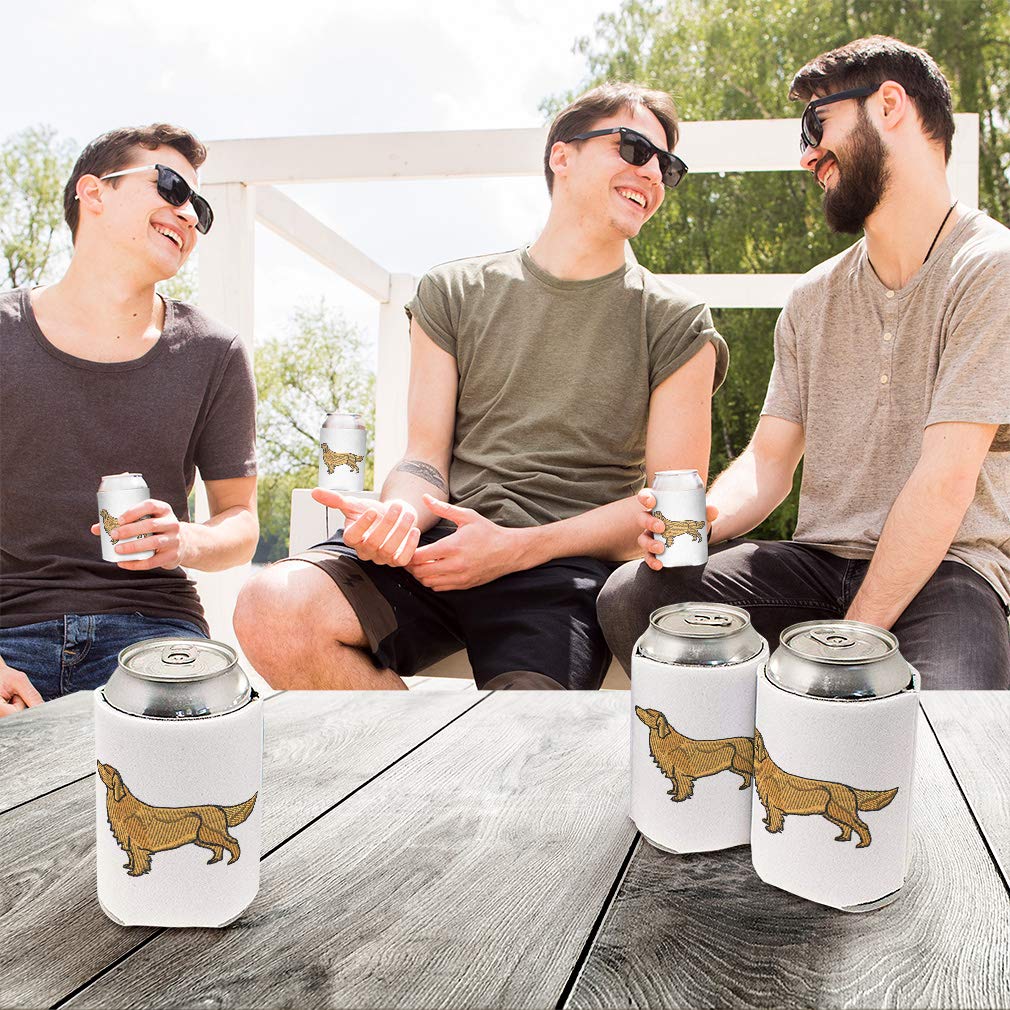 Golden Retriever Dog Beer Sleeves - Insulated Can Coolers for Pets & Parties