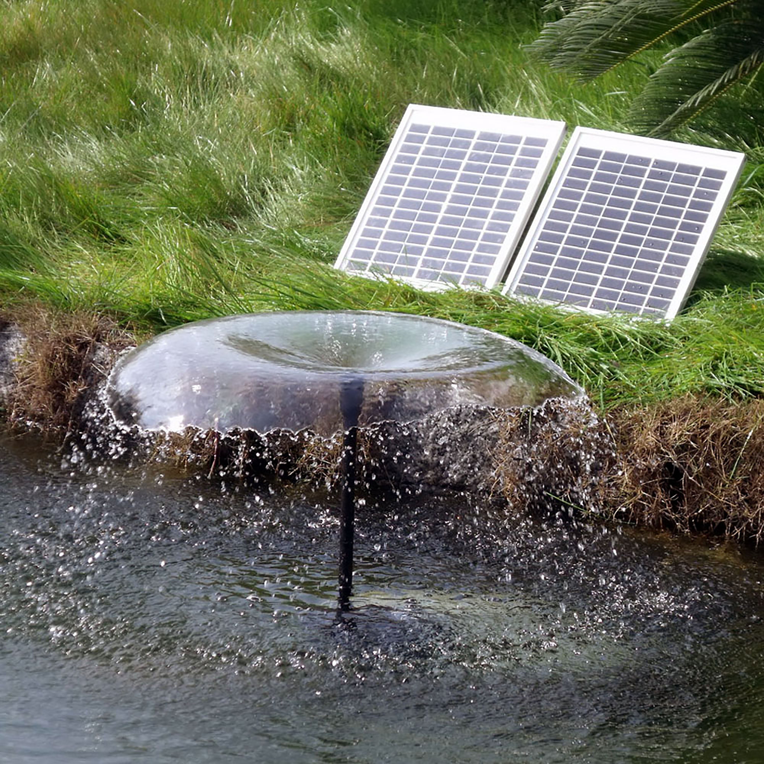 Sunnydaze 396 GPH Solar Water Pump Kit with Battery Pack & LED Light, 120ft Lift - Perfect for Garden Ponds, Fountains & Outdoor Water Features