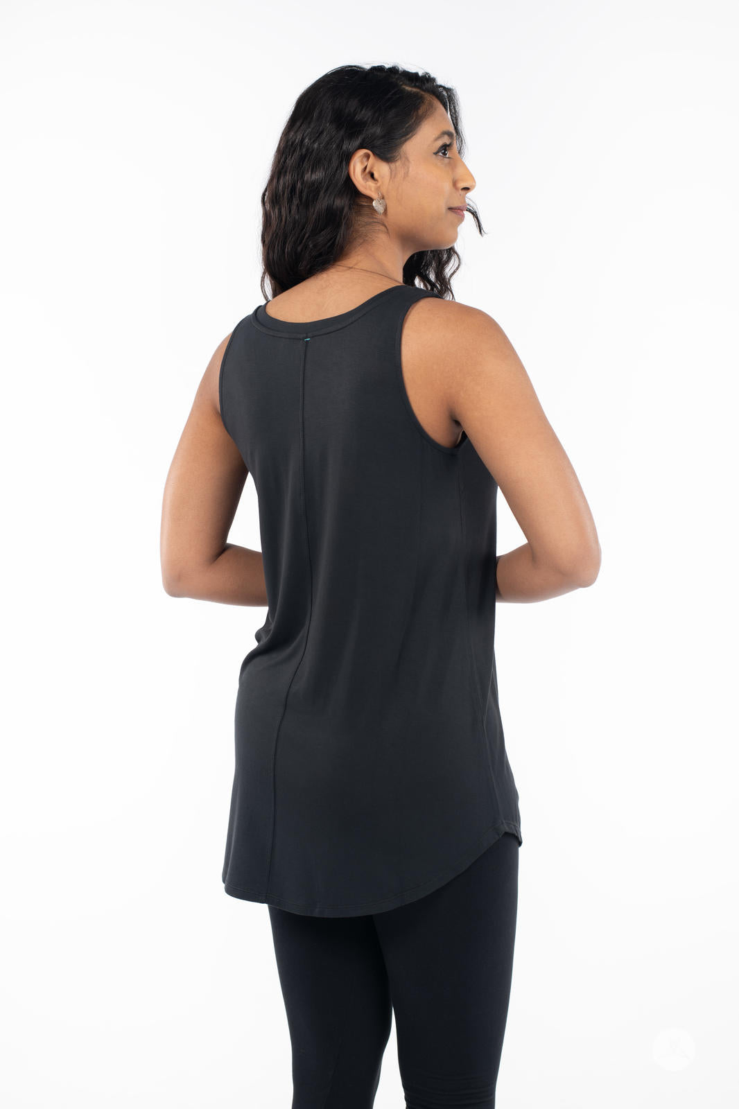 Women's Flowy V-Neck Swing Tank Top - Soft Stretchy Casual Summer T-Shirt for Layering or Lounge Wear - Perfect for Yoga, Beach & Everyday Outfits