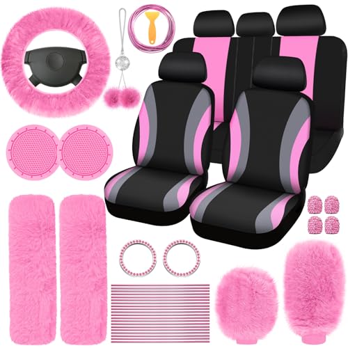 Pink, Gray, Black
