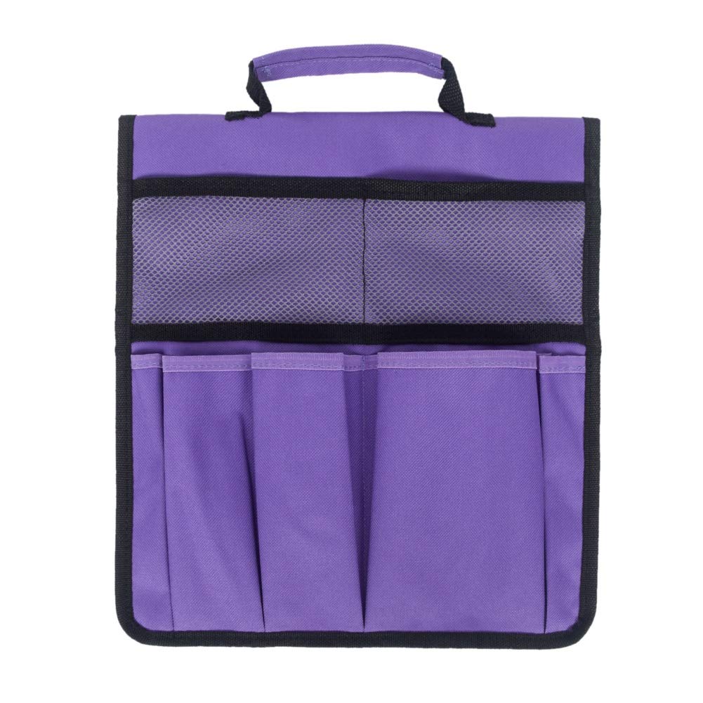 YOZUMD Heavy Duty Oxford Cloth Tool Storage Bag - Garden Cleaning Kneeler Pouch with Handle, Durable Tool Organizer for Gardening, DIY & Home Improvement (Purple) - Perfect for Outdoor Work, Lawn Care & Workshop Organization