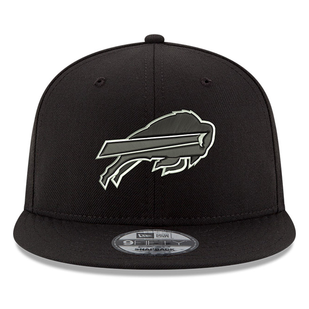 New Era 9Fifty Buffalo Bills Basic Snapback Hat - Black & White Adjustable Baseball Cap for Men & Women - Perfect for Sports Fans, Game Day & Casual Wear