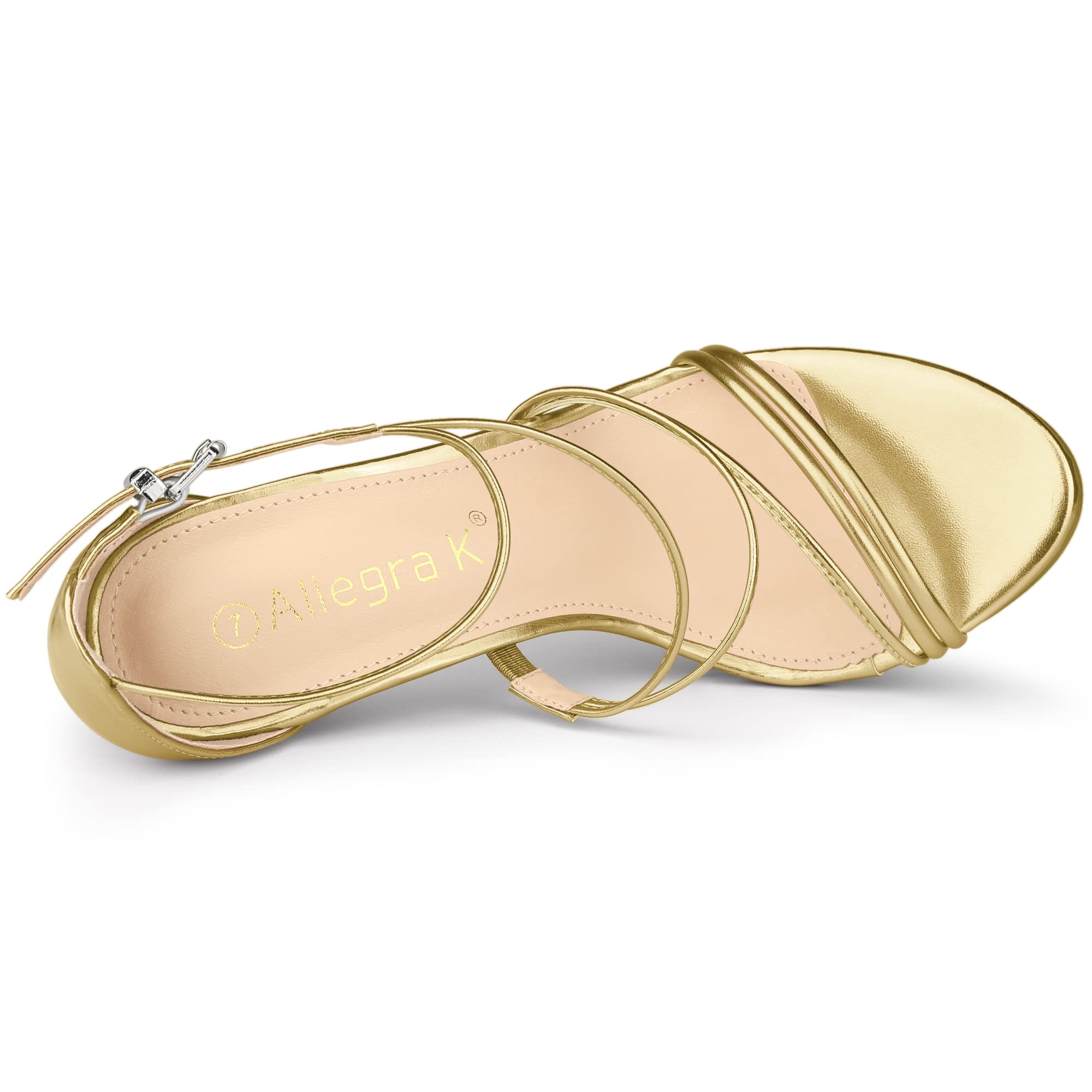Allegra K Women's Strappy Stiletto High Heel Sandals for Party, Evening & Special Occasions - Sexy Open Toe Dress Shoes for Weddings, Prom & Night Out