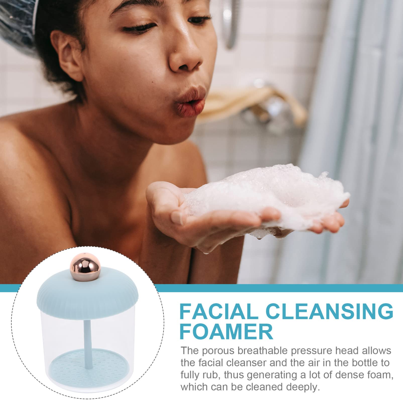 Beavorty Foam Face Wash - Perfect Whip Facial Cleanser | Korean Skincare Tool | Portable Manual Soap Foamer & Frother | For Gentle Cleansing & Deep Pore Care | Perfect for Travel, Daily Skincare Routine & Spa Days