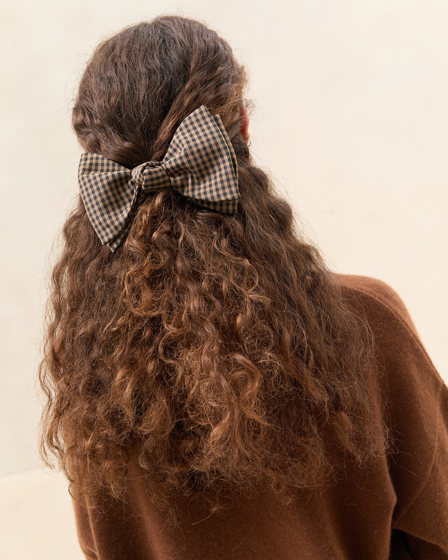 Eden Brown and Black Bow Hair Clip for Women - Elegant Hair Accessories for Parties, Weddings, and Everyday Style