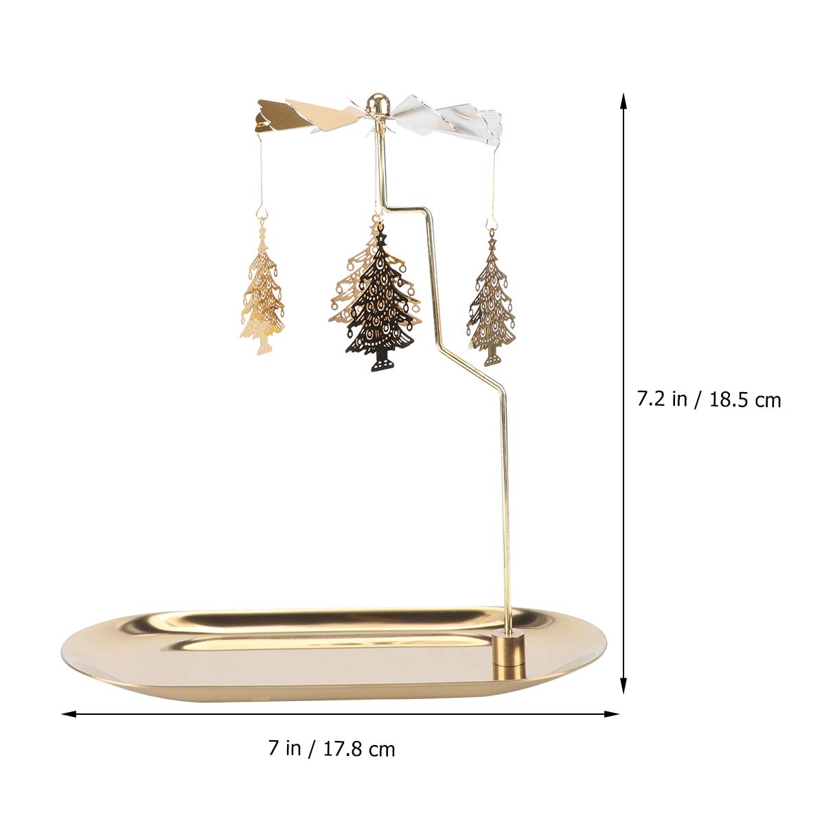 ABOOFAN Christmas Tree Tray Candle Holder - Festive Rotating Candle Stand with Iron Base for Holiday Decor, Aromatherapy & Tabletop Display - Perfect for Xmas Home Decor, Party Centerpiece & Relaxing Ambiance