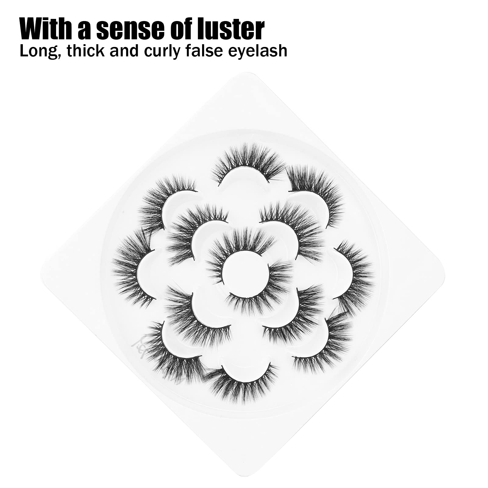3D Reusable Faux Mink Eyelashes - 7 Pairs Natural Wispy Fluffy Lashes for Volume & Curl | Perfect for Weddings, Parties & Everyday Glamorous Look (M92P)