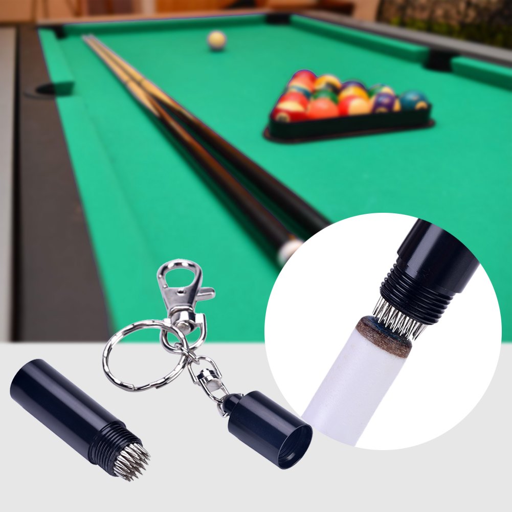 1 Pcs Professional Billiard Pool Cue Tip Shaper Tool - Snooker Stick Repair & Maintenance (Black) - Perfect for Home Game Rooms, Bars & Pool Halls