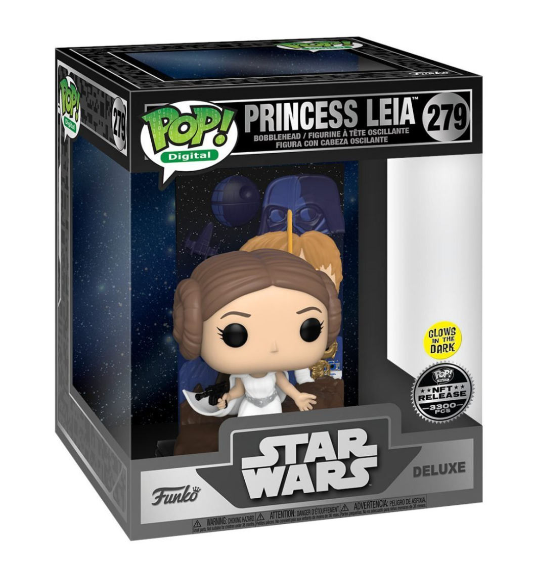 Star Wars Princess Leia NFT Redemption 3300-Piece Funko Pop! Deluxe Collectible Figure - Perfect for Star Wars Fans, NFT Collectors & Pop Culture Enthusiasts