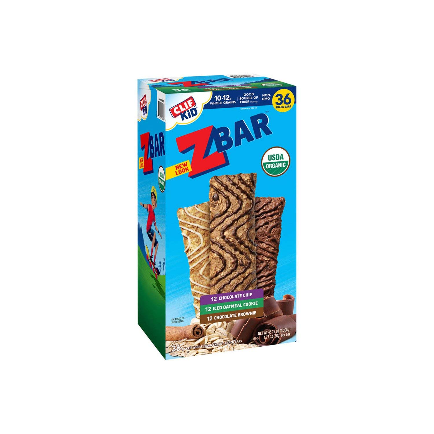 CLIF Kids Zbar Variety Pack - 108 Count, 1.27 oz Bars | Organic Snack Bars for Kids Lunch Box, After School & Outdoor Activities | Gluten Free, Non-GMO Energy Bars
