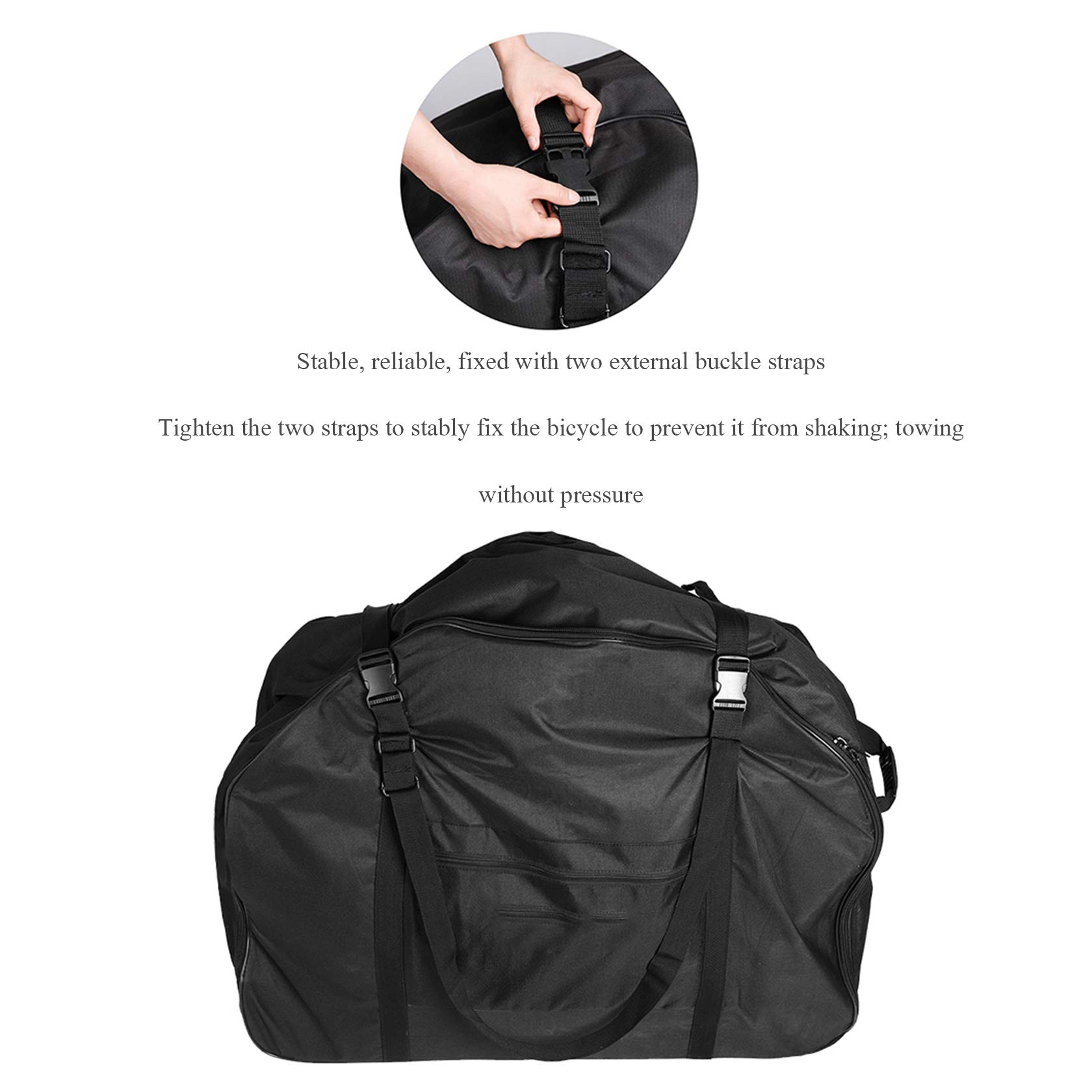 20 Inch Waterproof Folding Bike Travel Bag - Portable Bicycle Cover Carrier for Transport & Storage | Perfect for Commuting, Air Travel & Bike Protection
