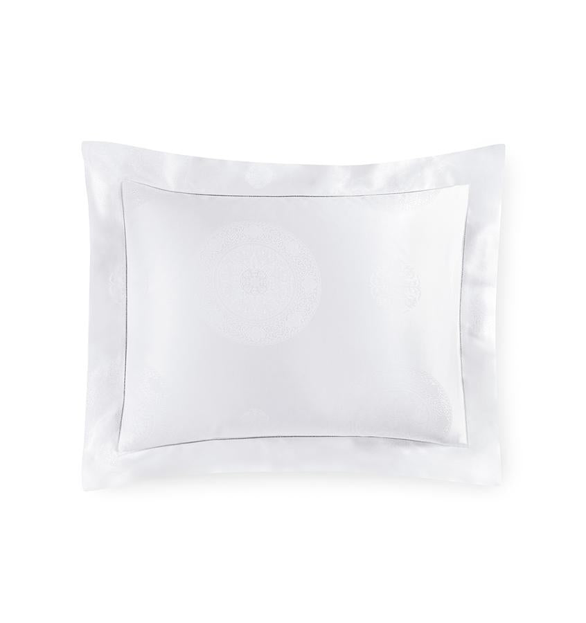 SFERRA Giza 45 Luxury 100% Egyptian Cotton Medallion Sham - Premium Pillowcase for Bedroom Decor & Hotel Style Bedding