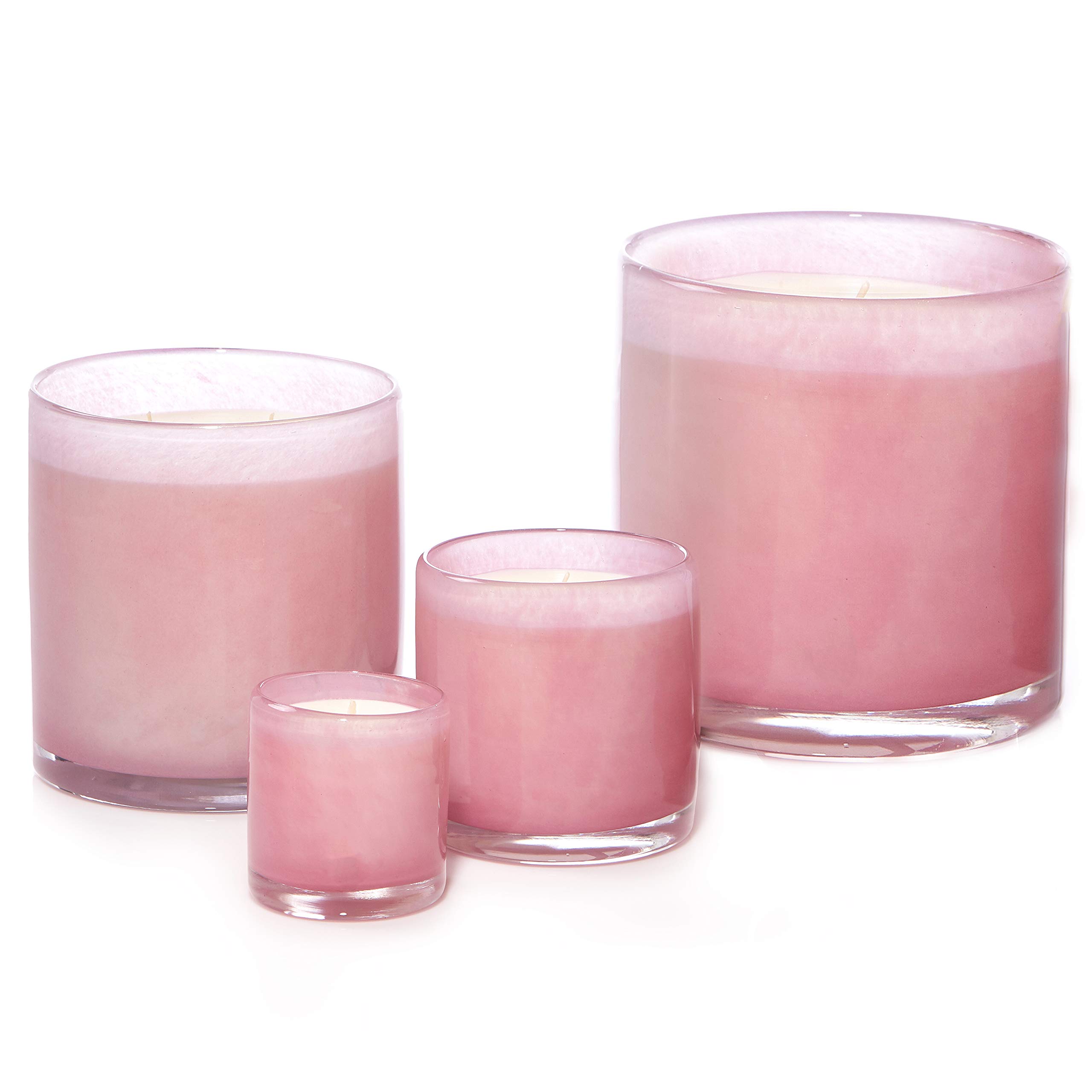 Alixx Large 42oz Peony Scented Candle in Pink Glass Jar - Perfect for Home Decor, Romantic Gifts & Relaxation