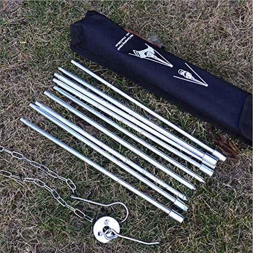 Portable Collapsible Camping Tripod Stand - Adjustable Campfire Cooking Grill for Outdoor BBQ, Picnic & Backpacking | Perfect for Dutch Oven, Skillet & Grill Cooking Over Open Fire
