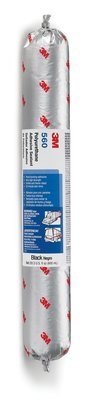 3M Scotch-Seal 560 Polyurethane Adhesive Sealant - Black Paste, 600ml Sausage Pack (96273) - Waterproof Sealant for Roofing, Gutters, Windows & DIY Home Repairs