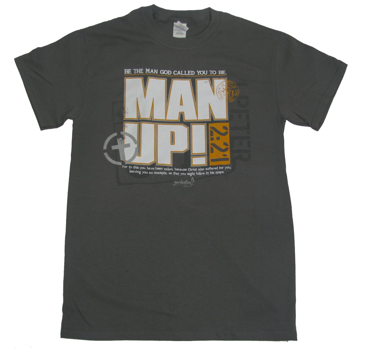 Christian T-Shirt for Men - 'Man Up Be The Man God Called You To Be' Inspirational Faith Apparel - Perfect for Church, Bible Study & Christian Events