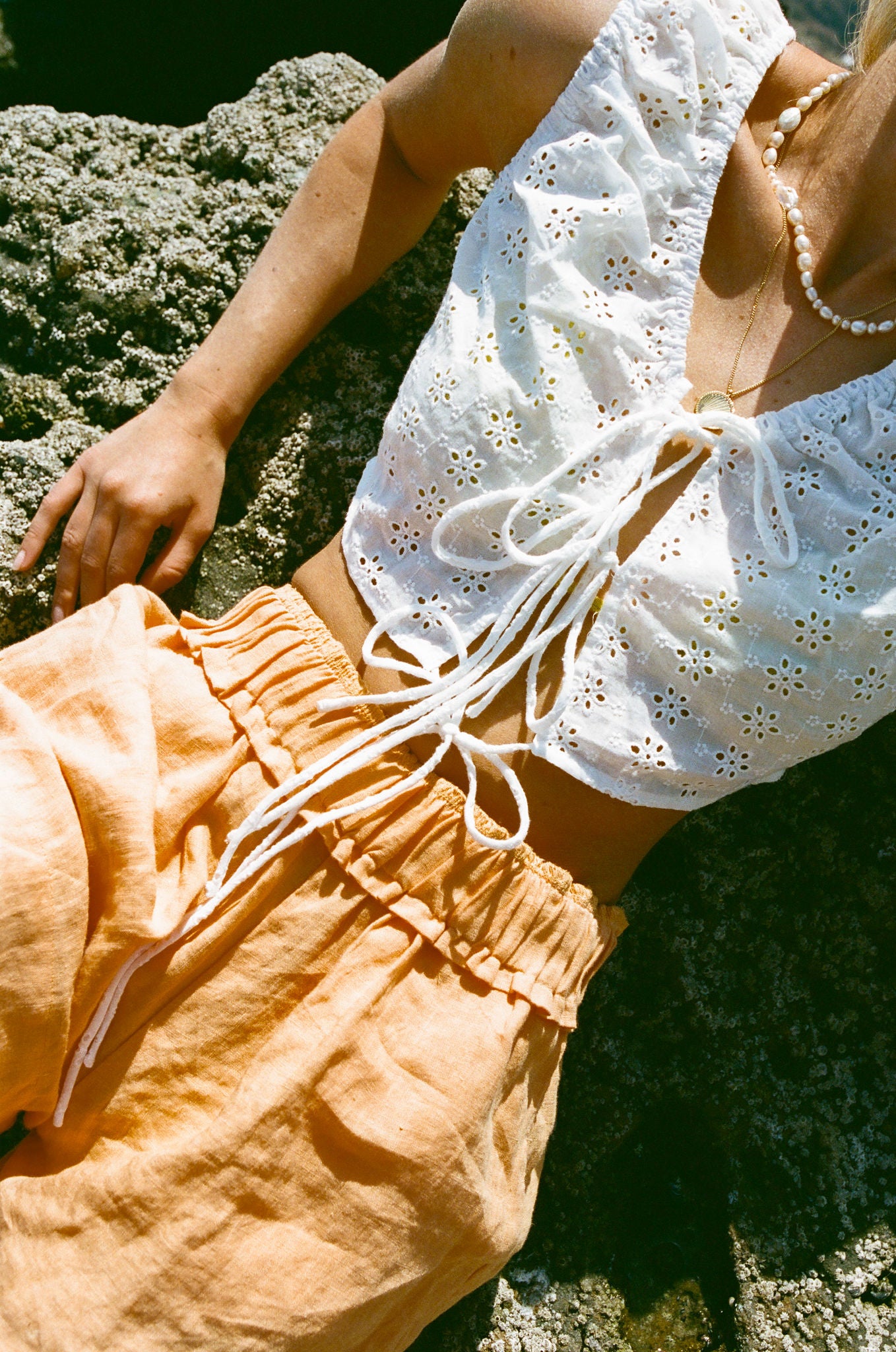 Ojai Sun Cotton Eyelet Tank Top for Women - Breathable Summer Casual Top - Perfect for Beach, Vacation & Everyday Wear