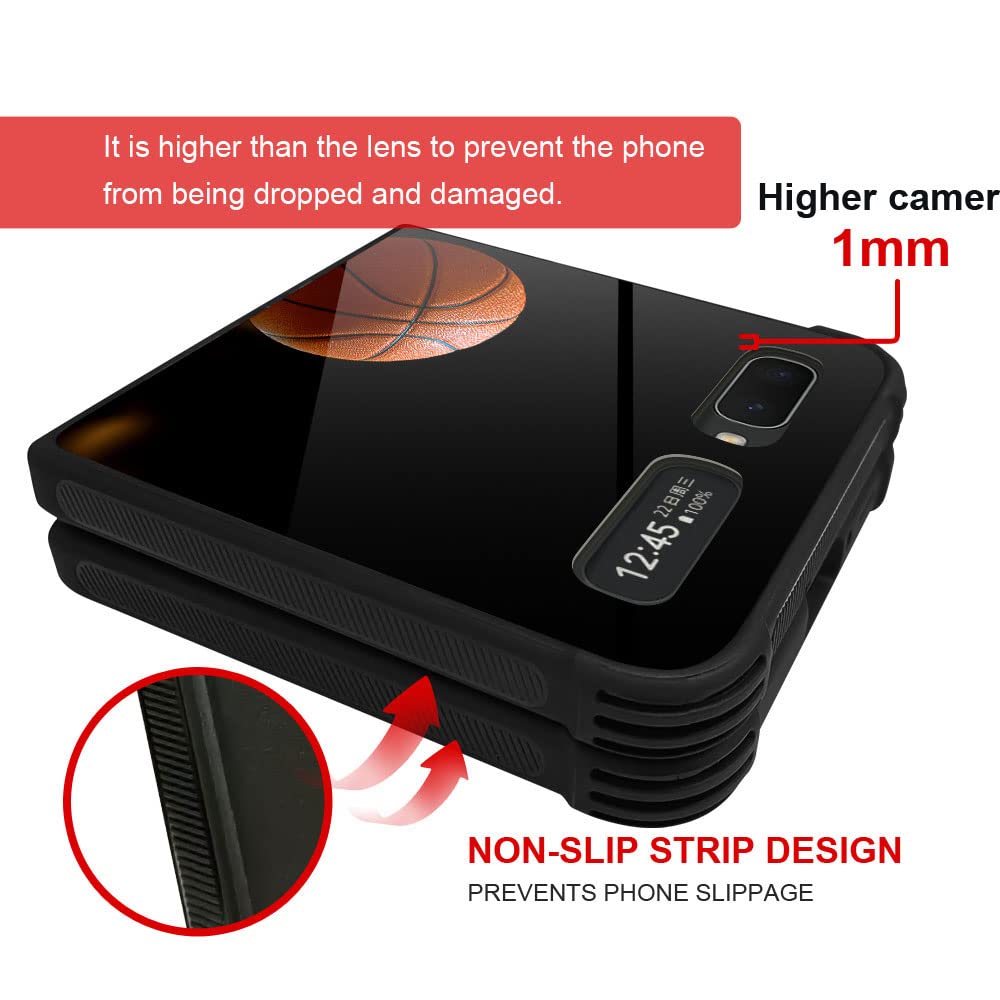 Samsung Galaxy Z Flip 5G Case - Military Grade Protective Cover with Shockproof Corners & Anti-Scratch Design | Perfect for Basketball Games & Outdoor Activities