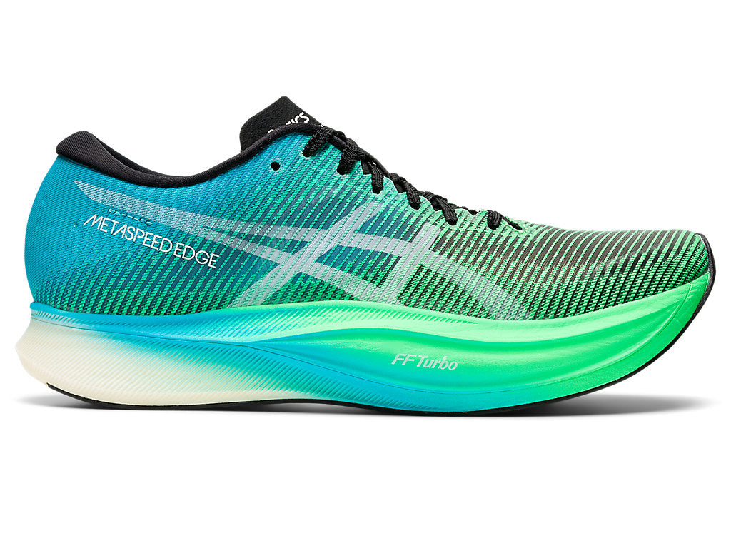ASICS Metaspeed Edge+ Running Shoes for Men - Black/New Leaf - Size 12 D Medium - Lightweight Performance Sneakers for Marathon Training & Road Racing