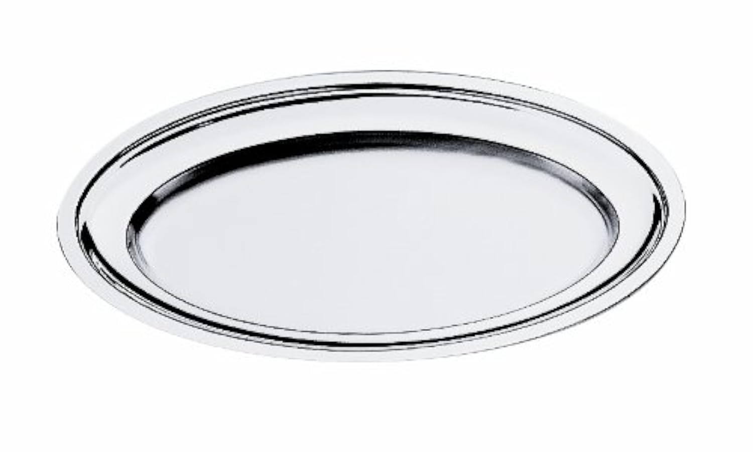 MEPRA Oval Serving Fish Plate - 60 x 41cm Stainless Steel Tray, Dishwasher Safe Serveware for Dinner Parties, Buffets, and Catering Events - Elegant Silver Serving Dish for Seafood, Appetizers, and Charcuterie