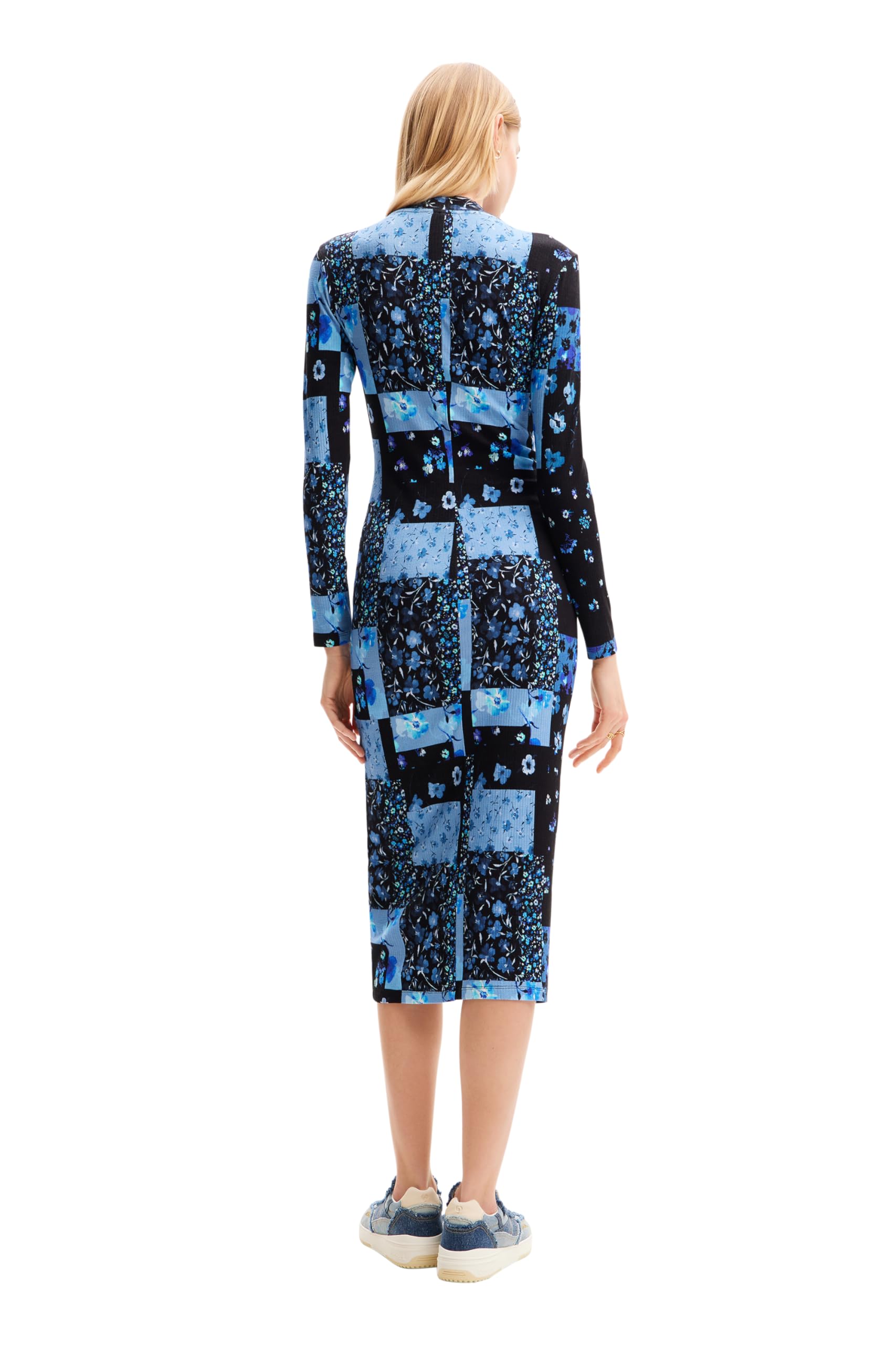 Desigual Women's Long Sleeve Dress - Elegant Floral Print Casual & Party Wear for Women | Perfect for Office, Date Night & Special Occasions