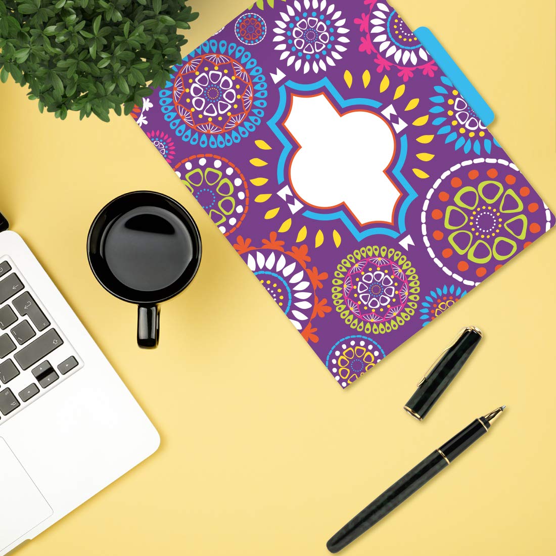 Barker Creek Moroccan Design File Folders - Letter Size (Set of 12) - Premium Office Organization for Home, School & Business Filing Needs